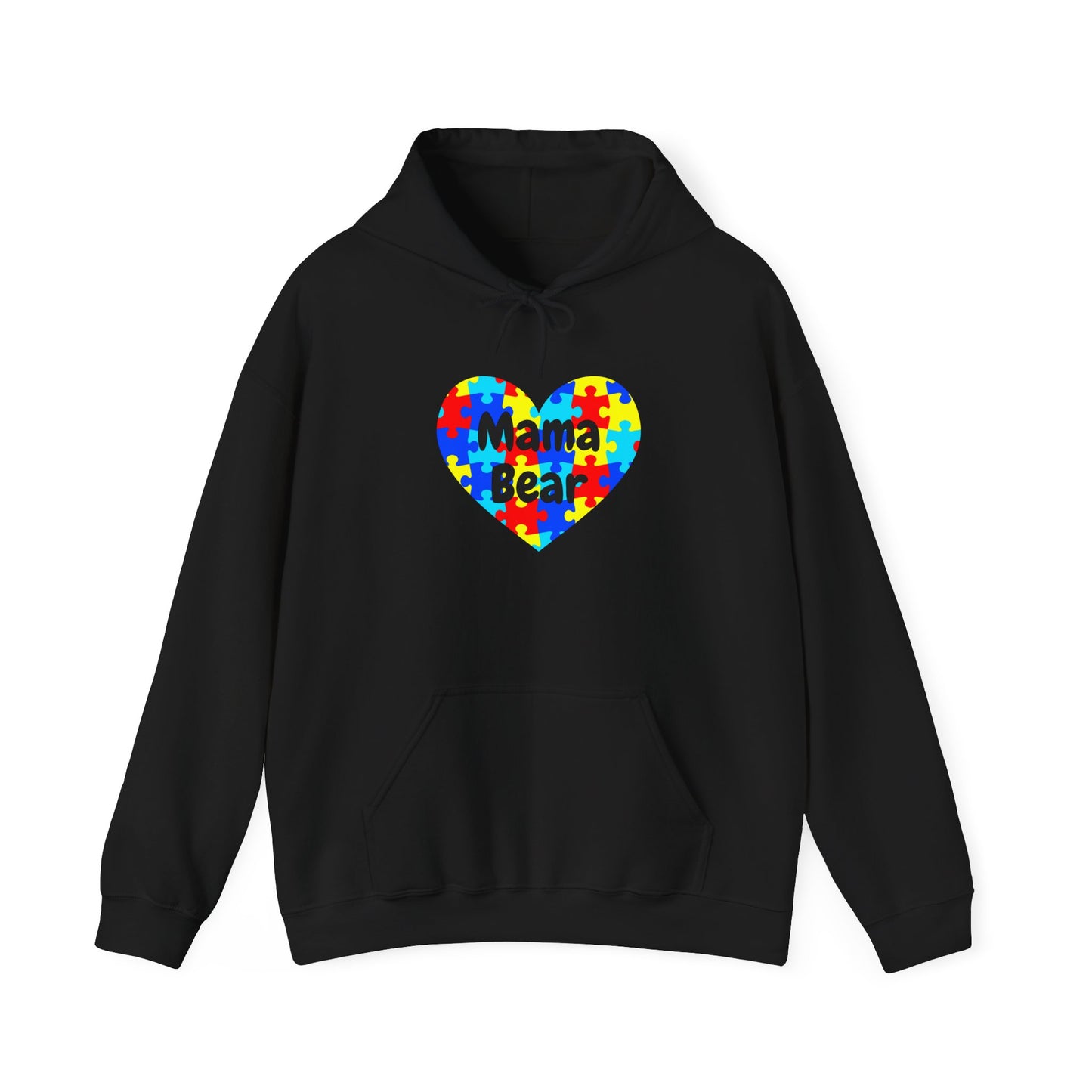 Mama Bear Autism Puzzle Heart Sweatshirt - Autism Awareness Mom Hoodie