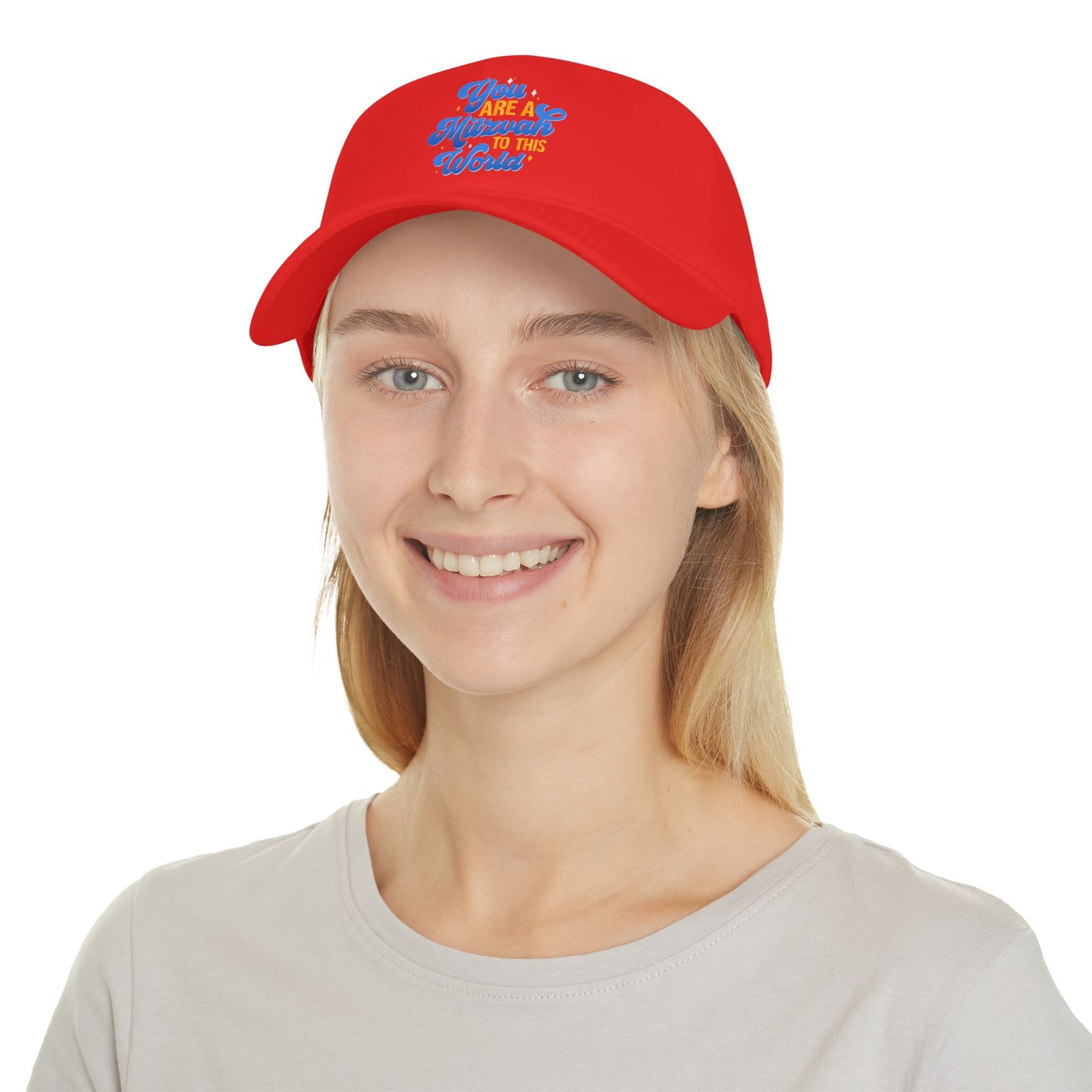 "YOU ARE A MITZVAH TO THIS WORLD" Low Profile Baseball Cap