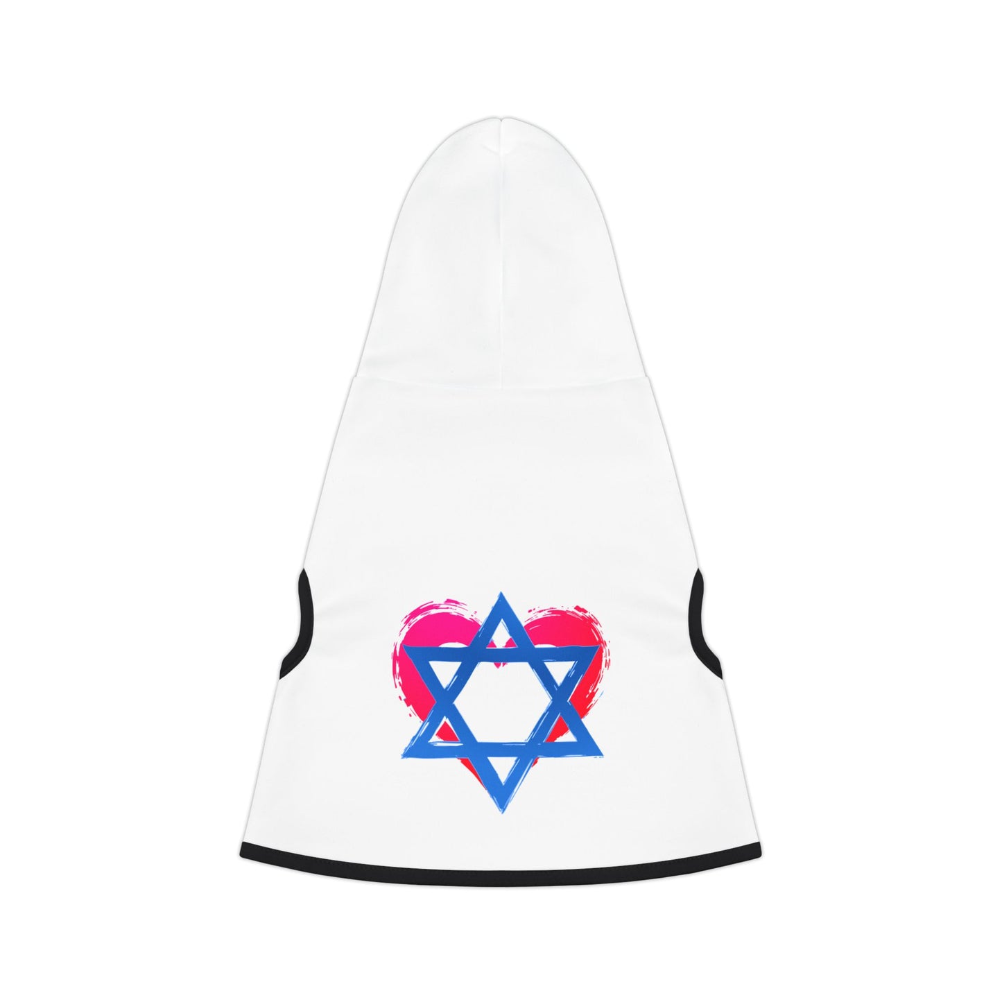 Star of David with Heart Pet Hoodie