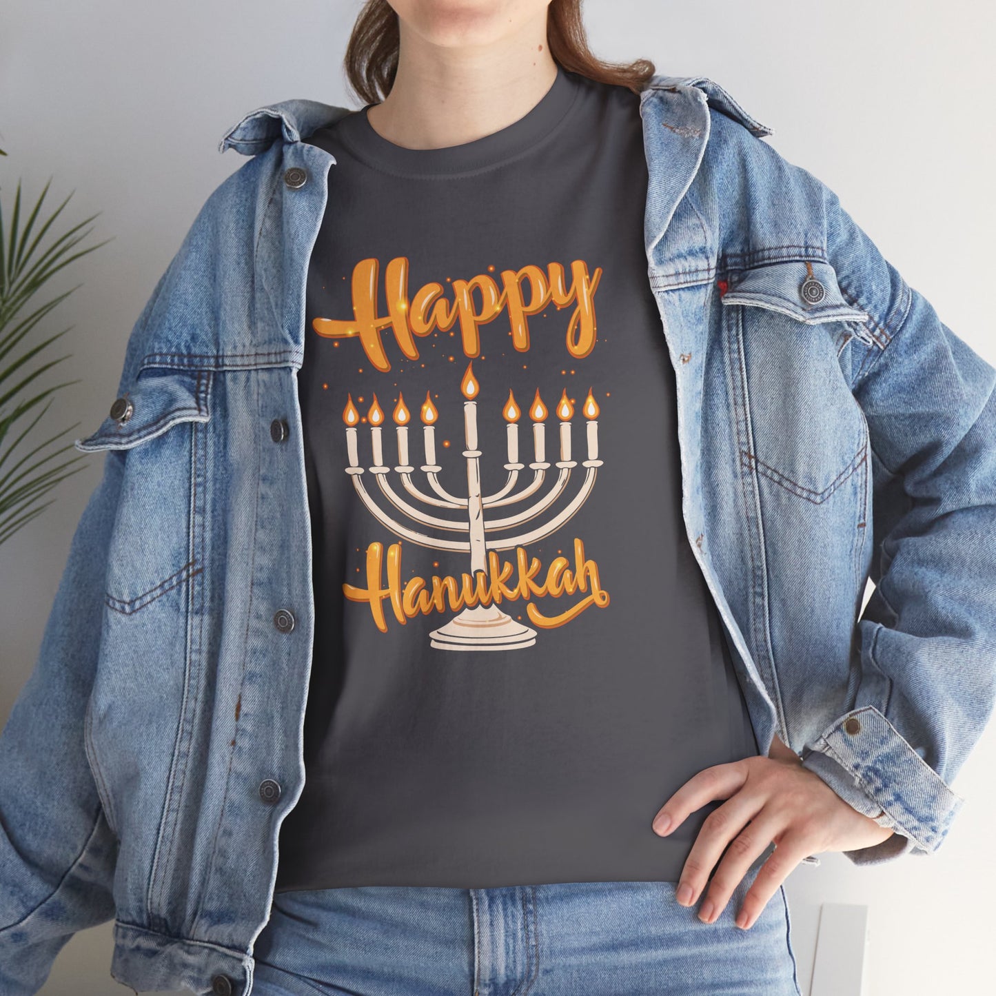 "Happy Hanukkah" Unisex Heavy Cotton Tee