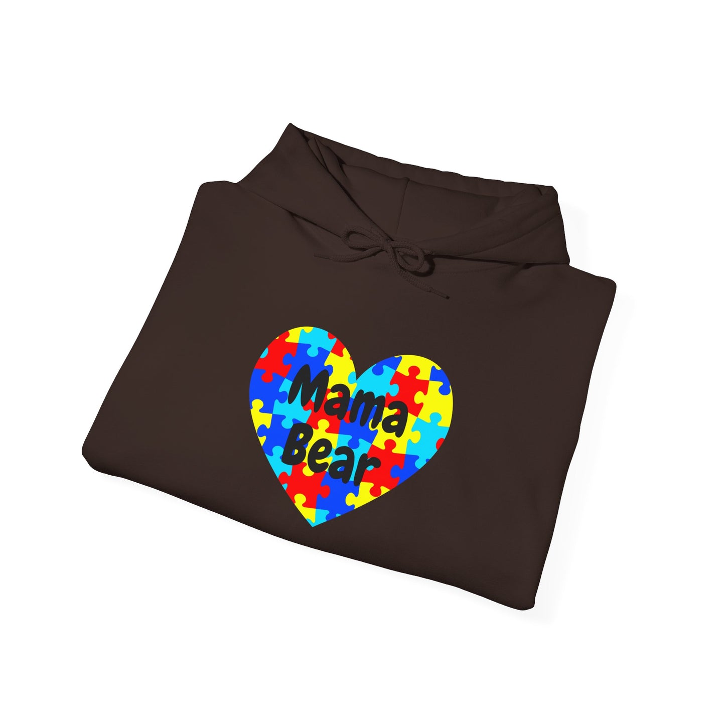 Mama Bear Autism Puzzle Heart Sweatshirt - Autism Awareness Mom Hoodie