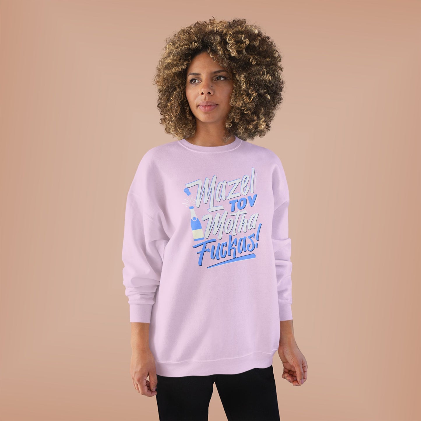 "Mazel Tov Motha Fuckas" Unisex EcoSmart® Crewneck Sweatshirt