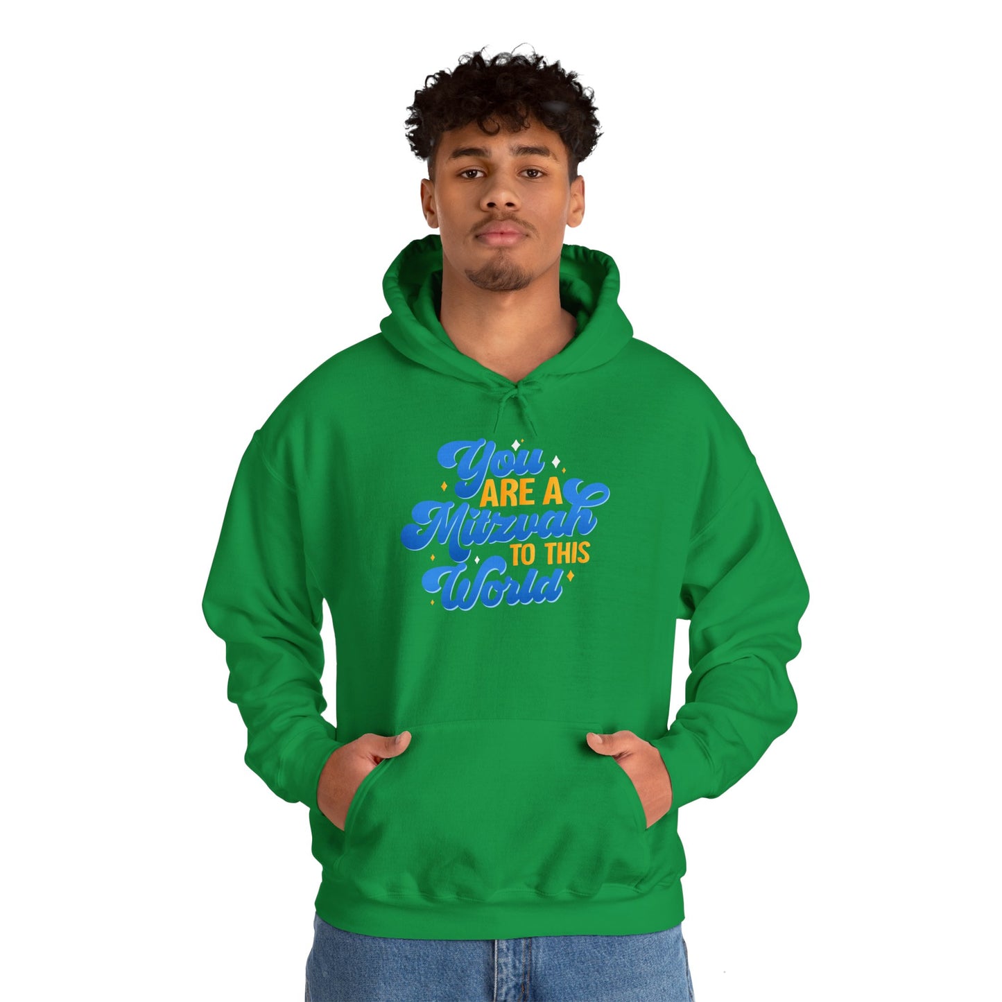 "YOU ARE A MITZVAH TO THIS WORLD" Unisex Heavy Blend™ Hooded Sweatshirt