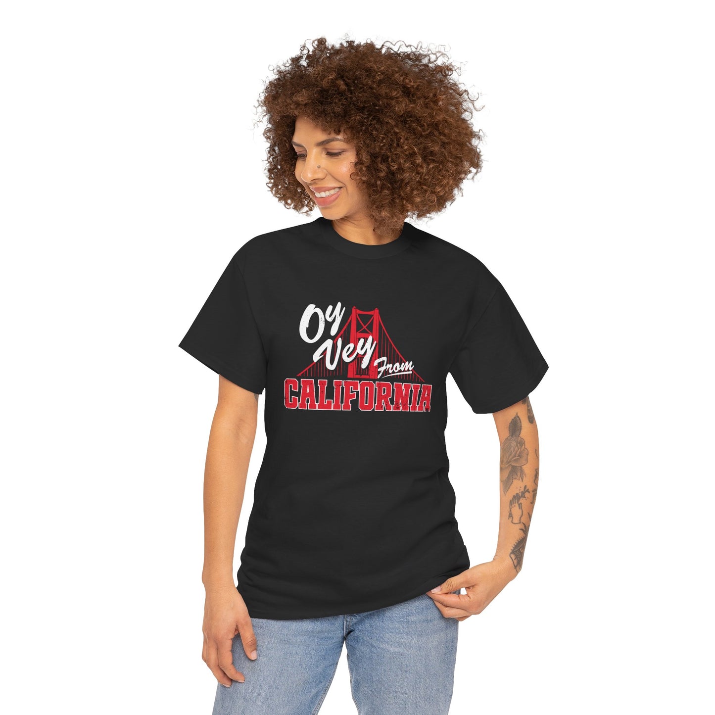 "OY VEY FROM CALIFORNIA" Unisex Heavy Cotton Tee