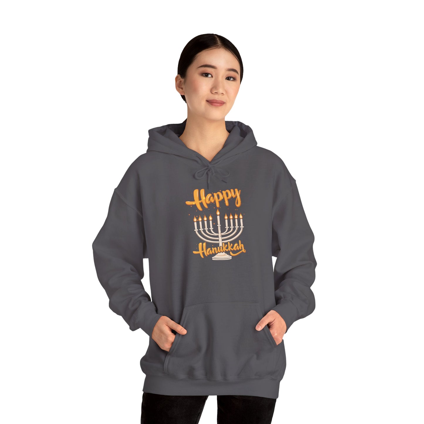 "Happy Hanukkah" Unisex Heavy Blend™ Hooded Sweatshirt