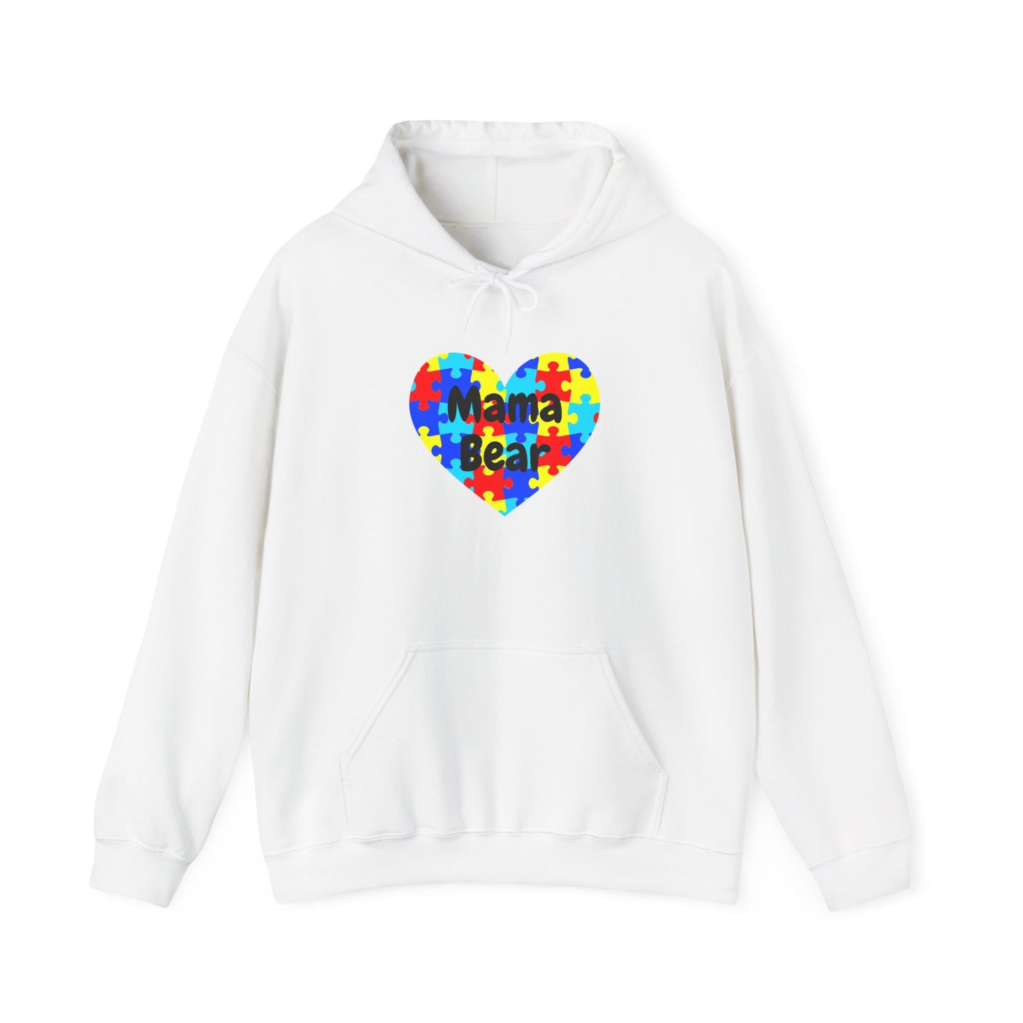 Mama Bear Autism Puzzle Heart Sweatshirt - Autism Awareness Mom Hoodie
