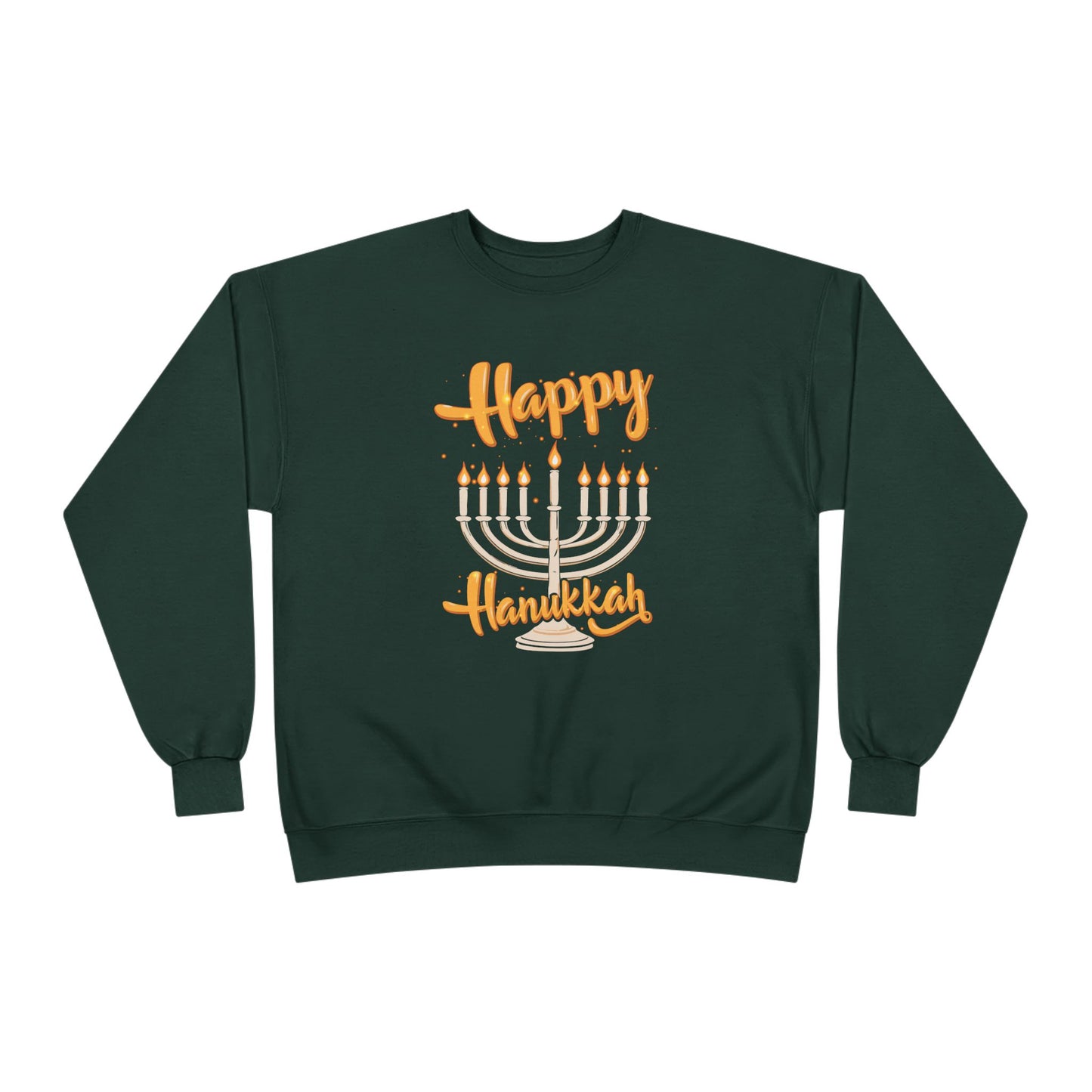 "Happy Hanukkah" Unisex EcoSmart® Crewneck Sweatshirt