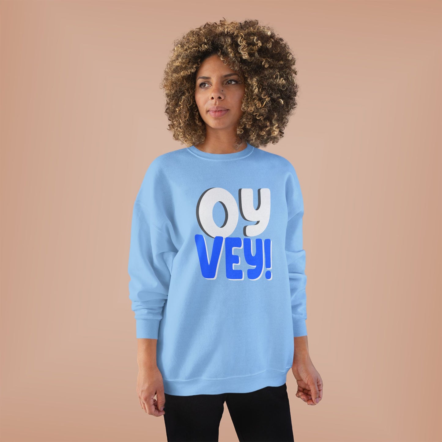 "OY VEY" Unisex EcoSmart® Crewneck Sweatshirt