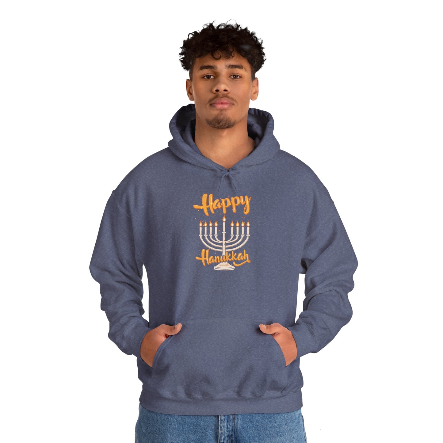 "Happy Hanukkah" Unisex Heavy Blend™ Hooded Sweatshirt