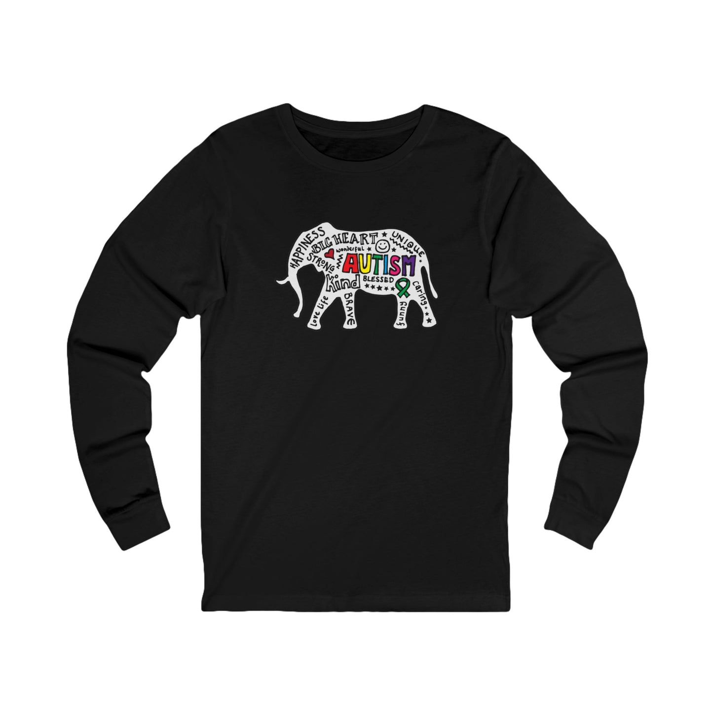 Autism Awareness Elephant Long Sleeve Tee