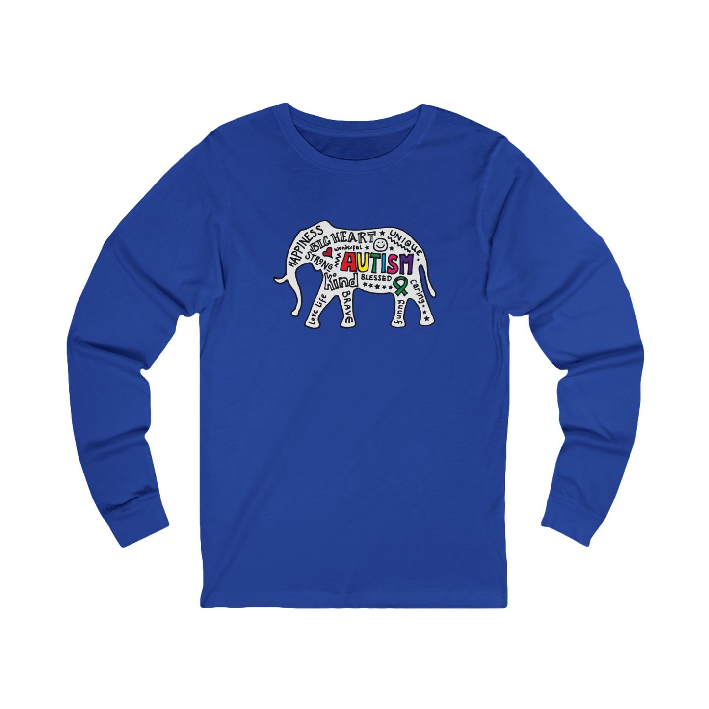 Autism Awareness Elephant Long Sleeve Tee