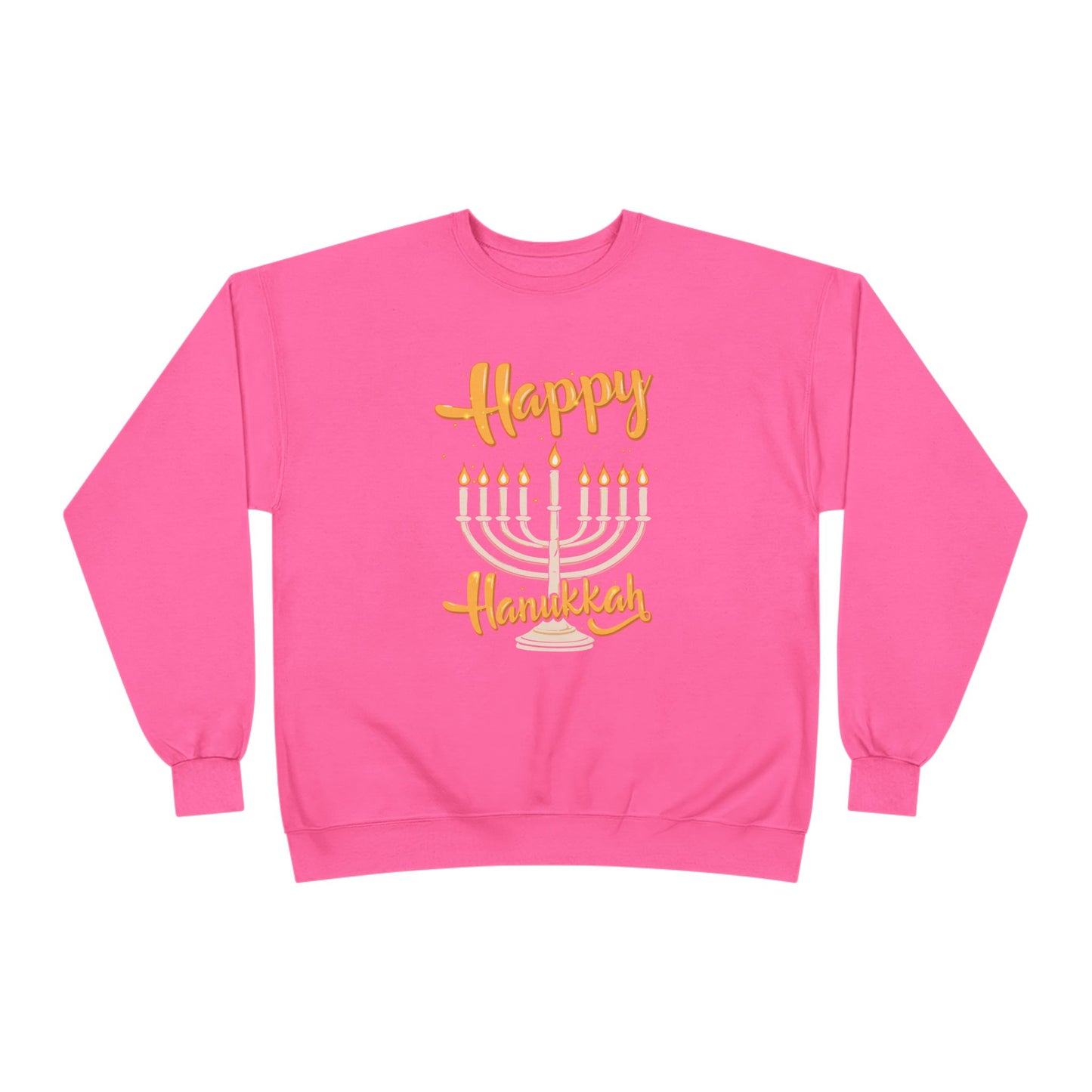 "Happy Hanukkah" Unisex EcoSmart® Crewneck Sweatshirt