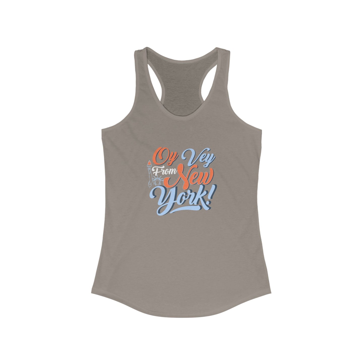 "OY VEY FROM NEW YORK" Women's Ideal Racerback Tank