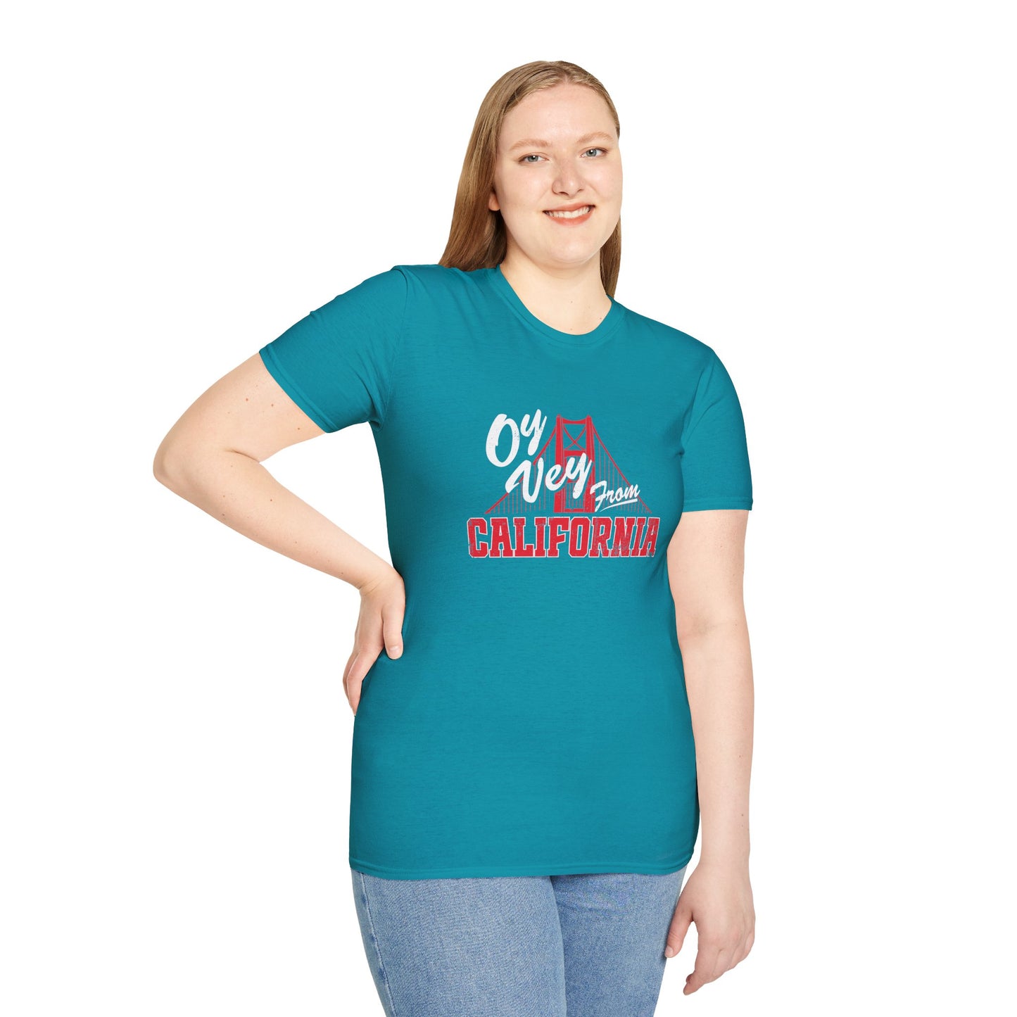 "OY VEY FROM CALIFORNIA" Unisex Softstyle T-Shirt