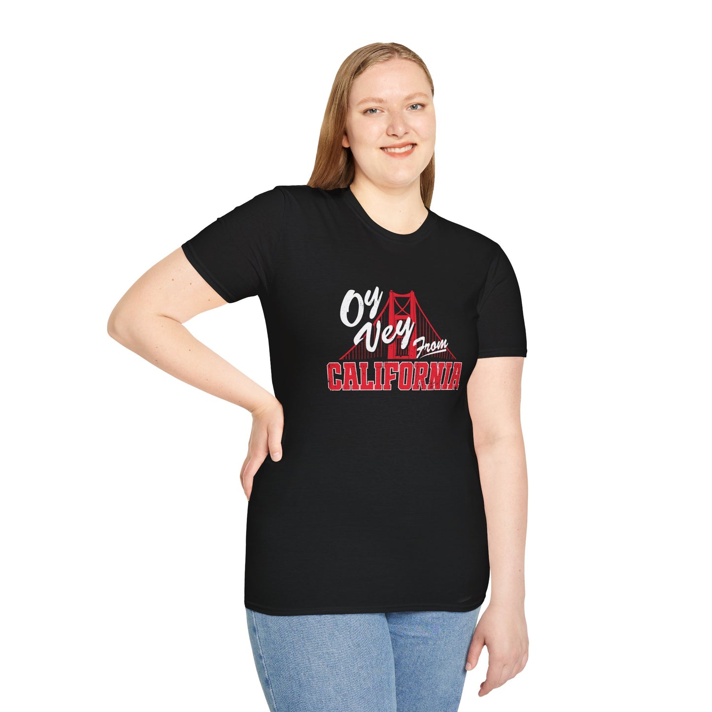 "OY VEY FROM CALIFORNIA" Unisex Softstyle T-Shirt