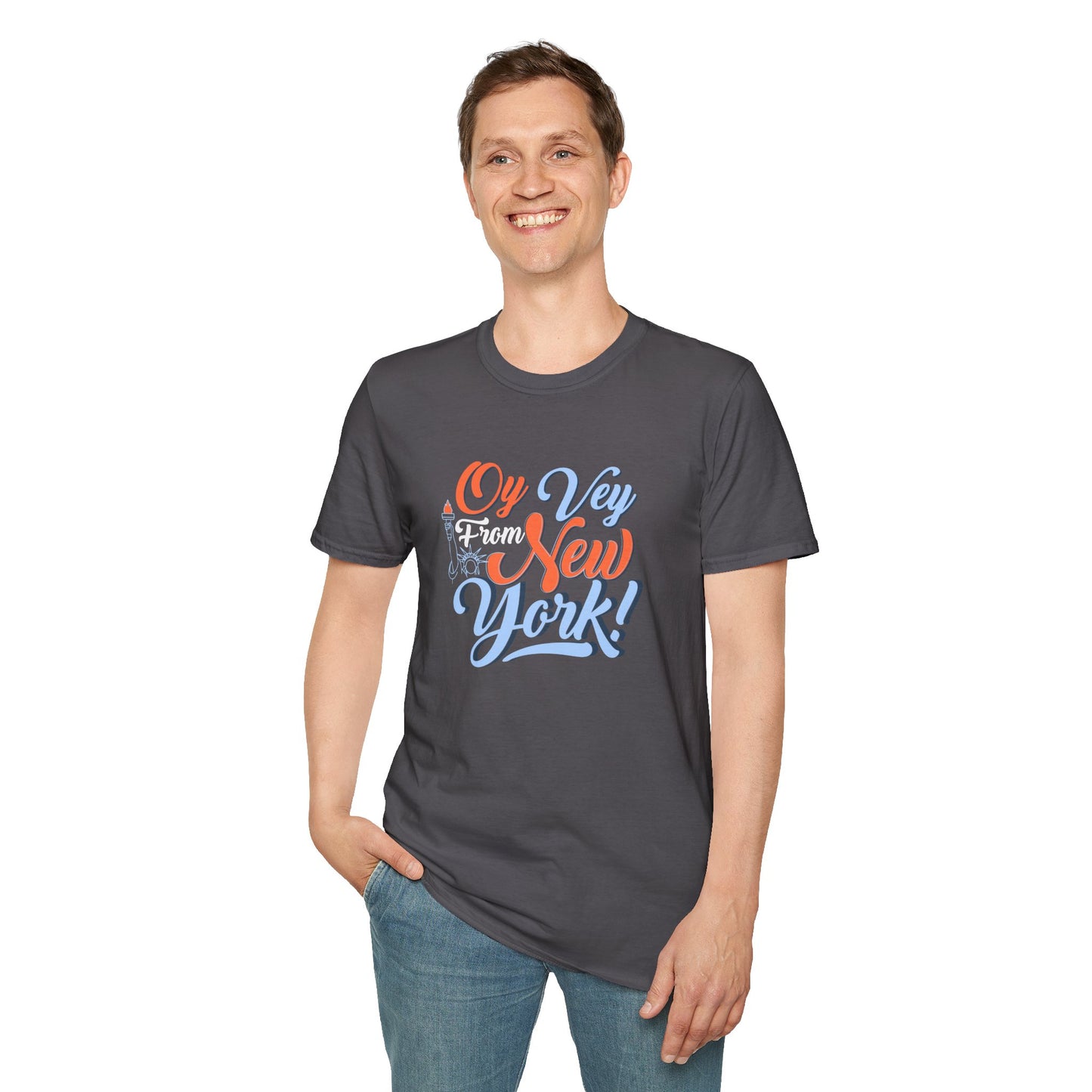 "OY VEY FROM NEW YORK" Unisex Softstyle T-Shirt