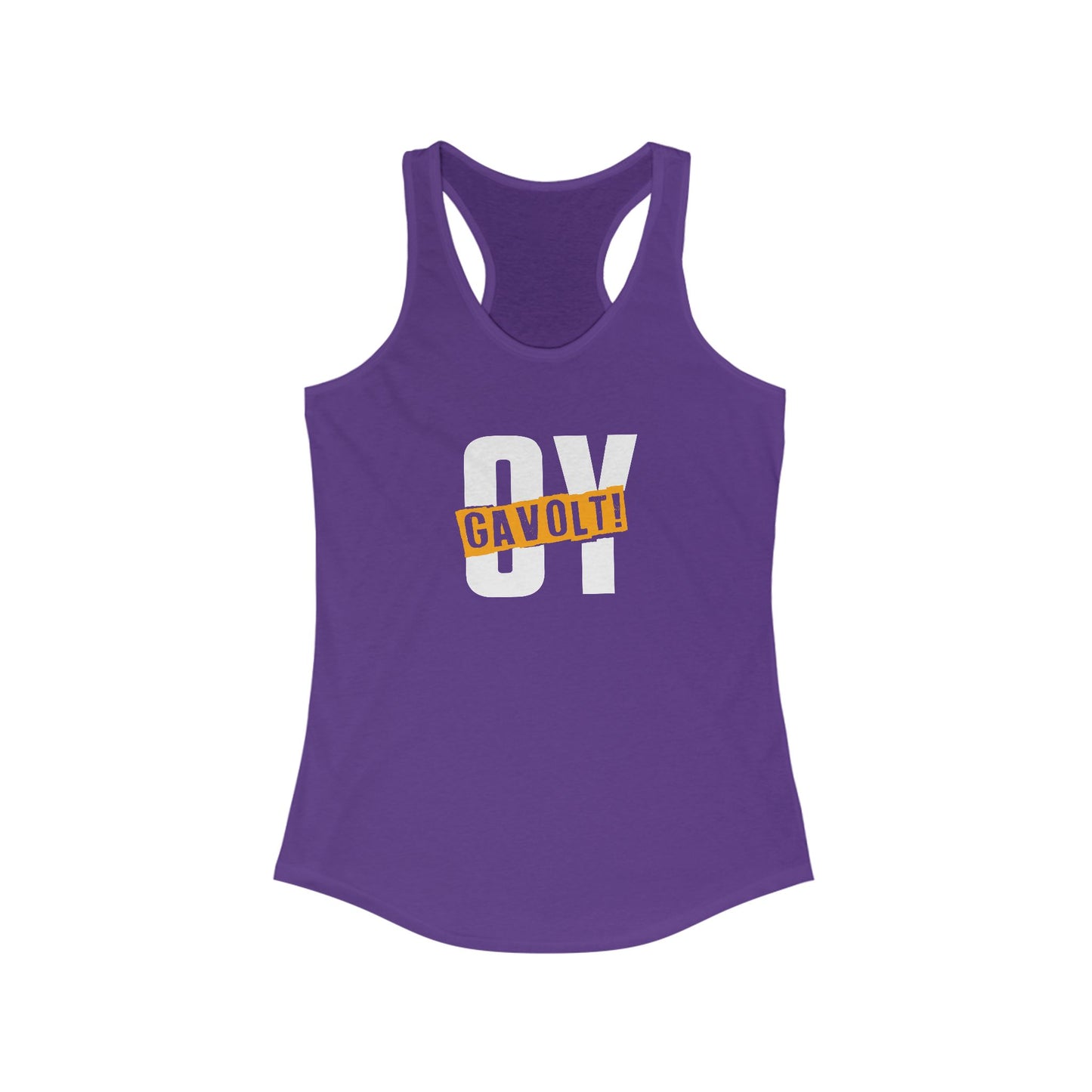 "OY GAVOLT" Women's Ideal Racerback Tank