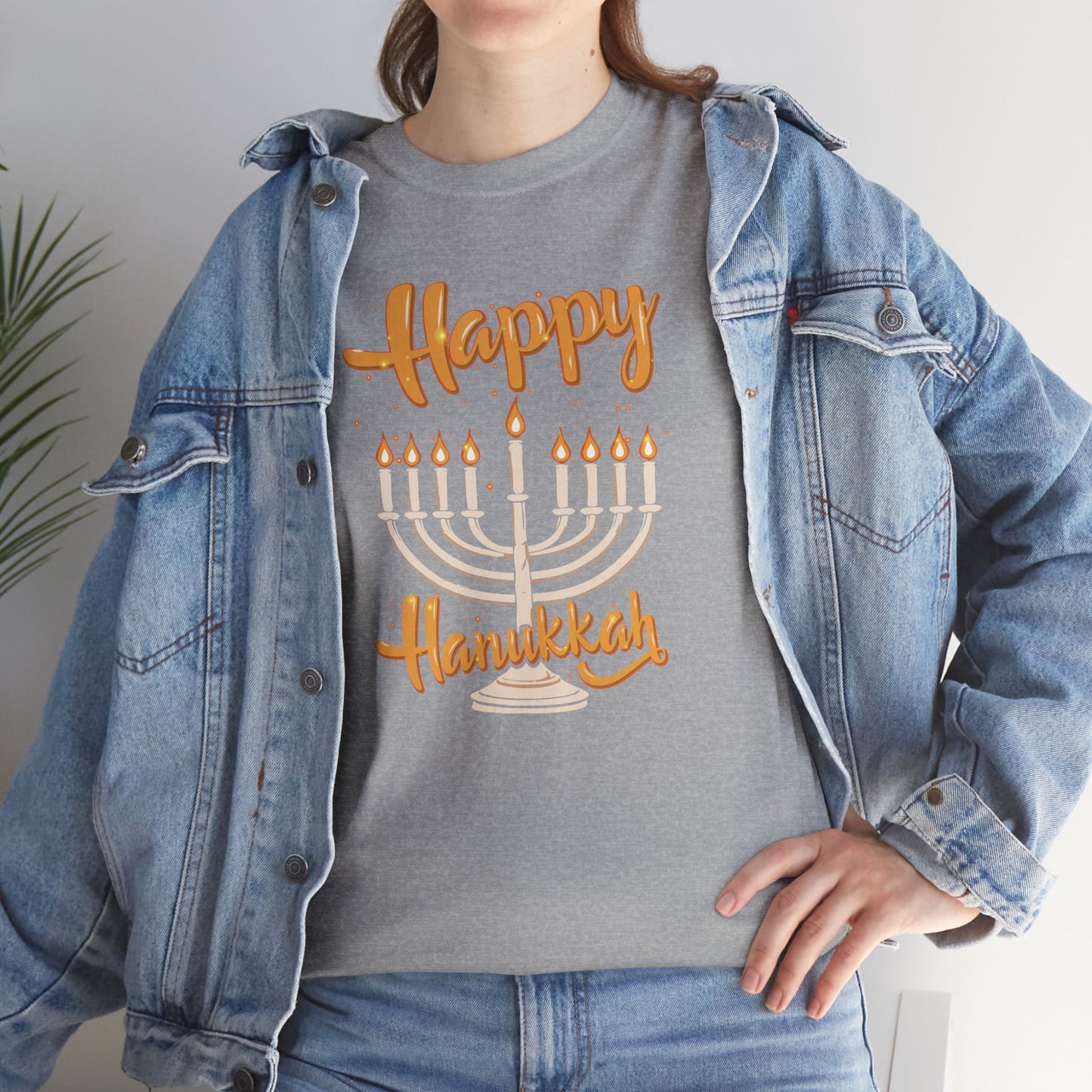 "Happy Hanukkah" Unisex Heavy Cotton Tee