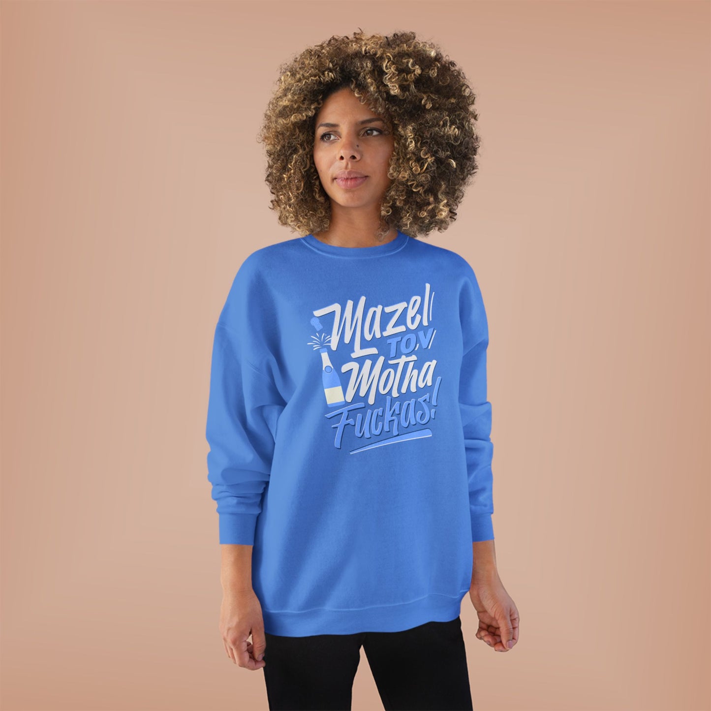 "Mazel Tov Motha Fuckas" Unisex EcoSmart® Crewneck Sweatshirt