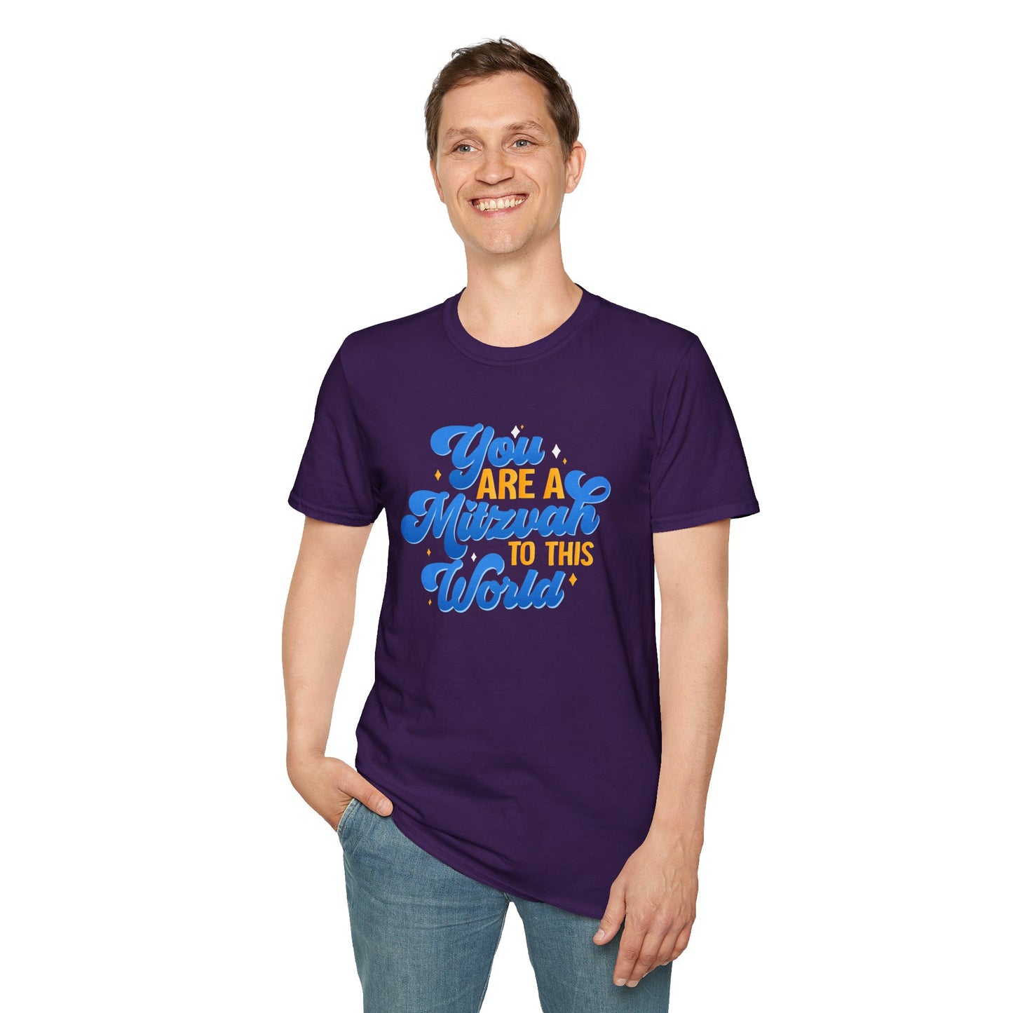 "YOU ARE A MITZVAH TO THIS WORLD" Unisex Softstyle T-Shirt