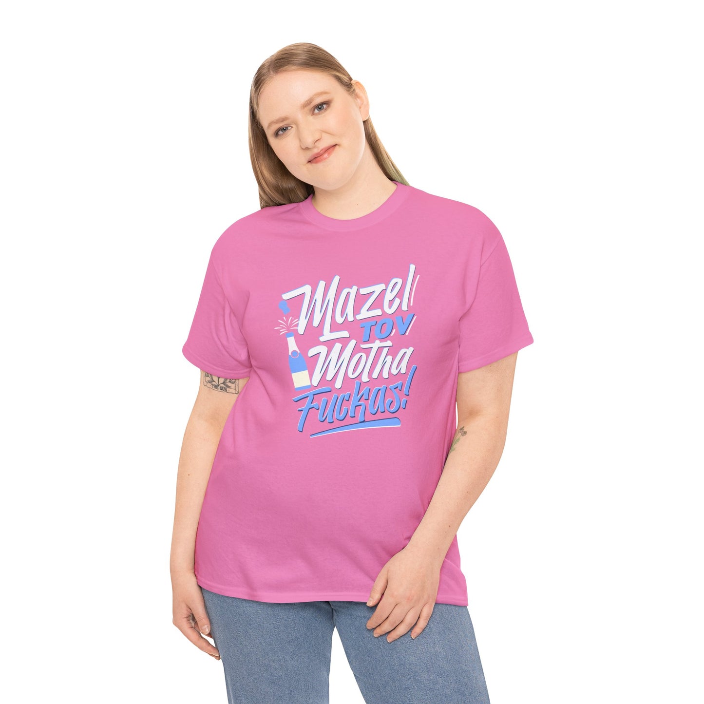 "Mazel Tov Motha Fuckas" Unisex Heavy Cotton Tee