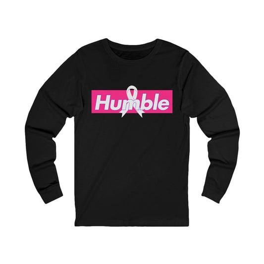 Humble Breast Cancer Awareness Pink Ribbon Long Sleeve Tee