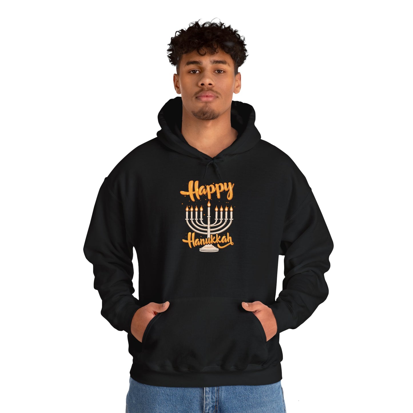 "Happy Hanukkah" Unisex Heavy Blend™ Hooded Sweatshirt