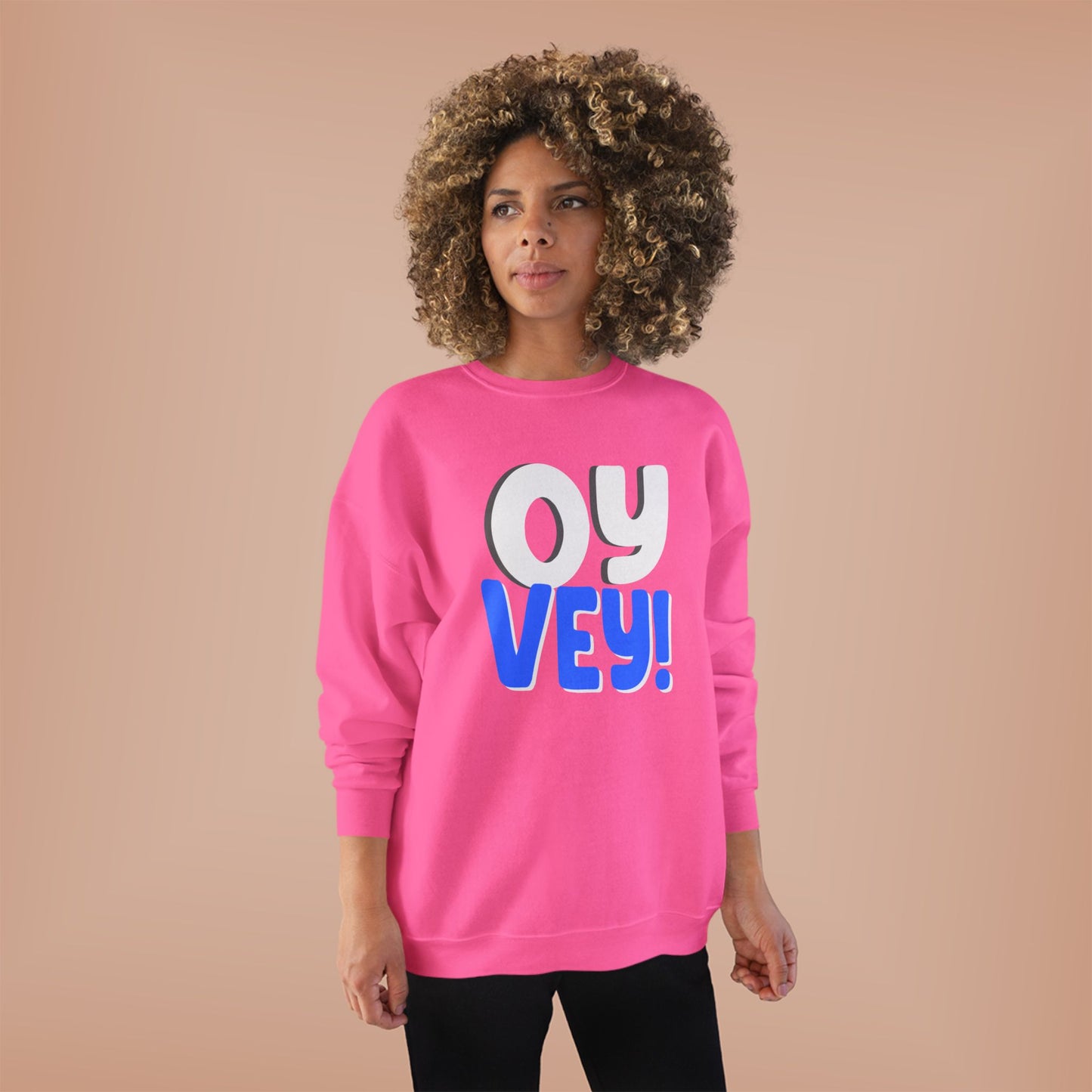 "OY VEY" Unisex EcoSmart® Crewneck Sweatshirt