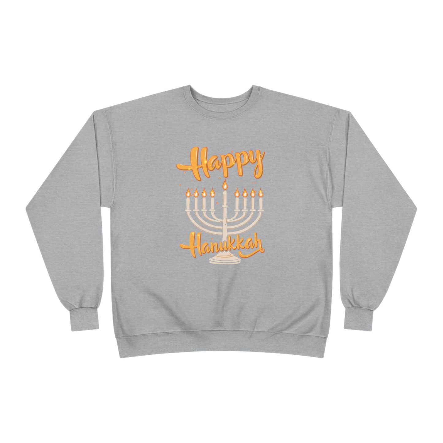 "Happy Hanukkah" Unisex EcoSmart® Crewneck Sweatshirt