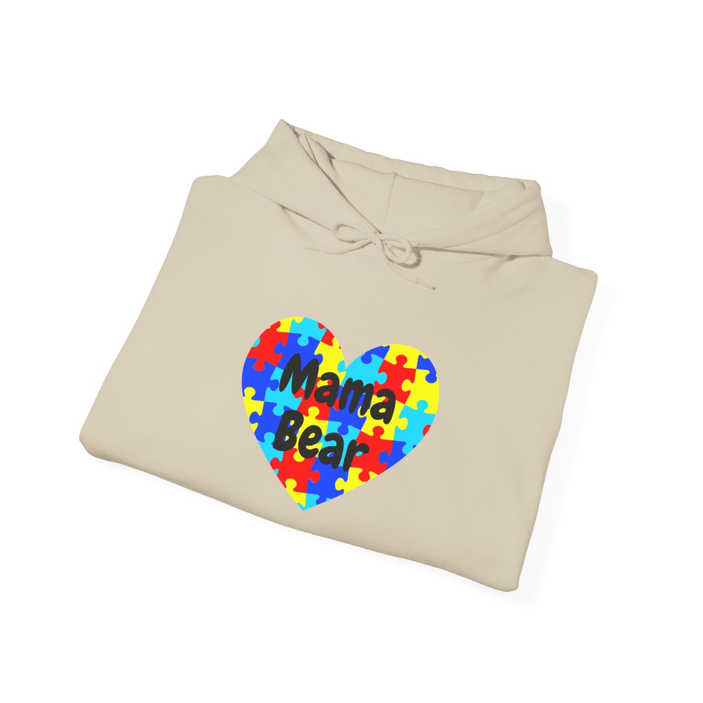 Mama Bear Autism Puzzle Heart Sweatshirt - Autism Awareness Mom Hoodie