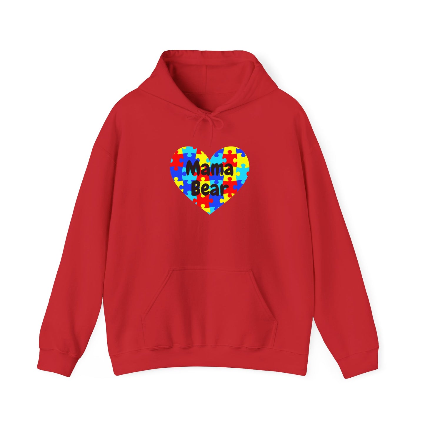 Mama Bear Autism Puzzle Heart Sweatshirt - Autism Awareness Mom Hoodie