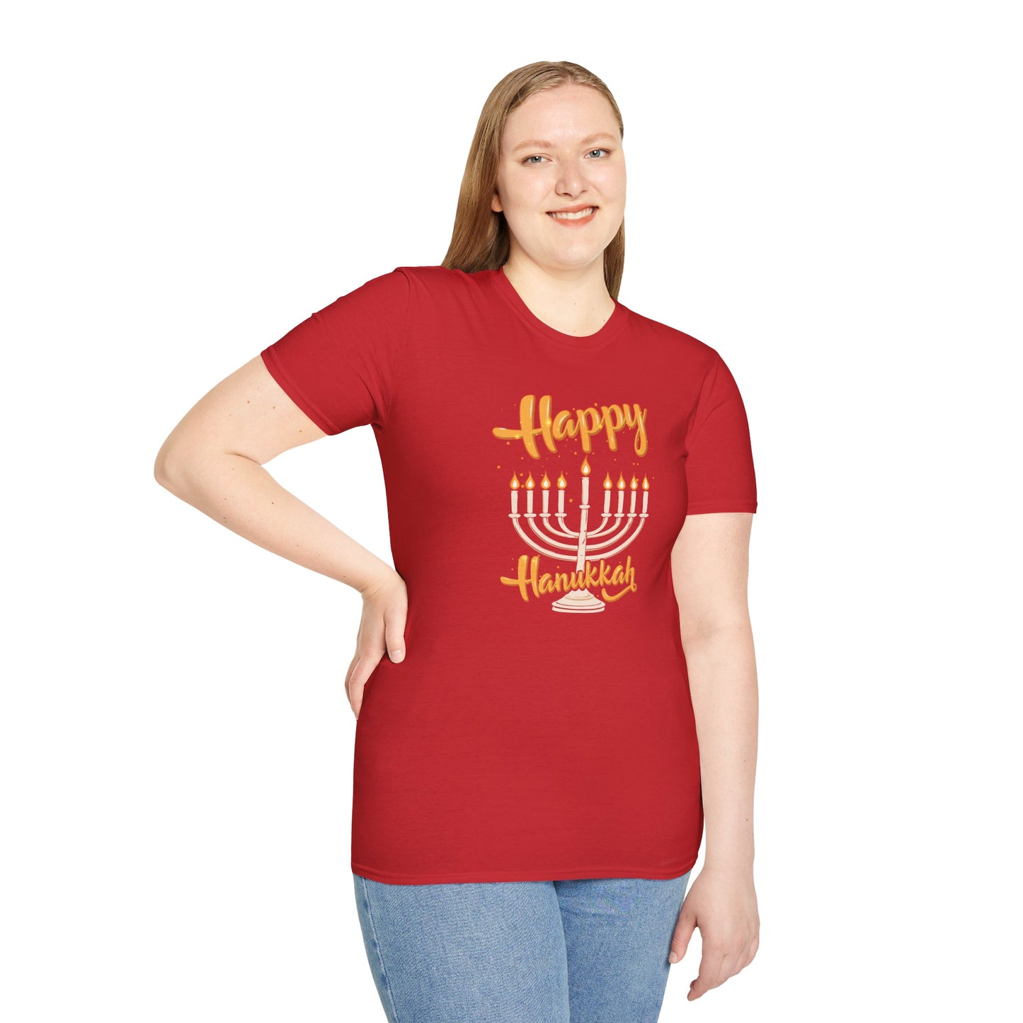 "Happy Hanukkah" Unisex Softstyle T-Shirt