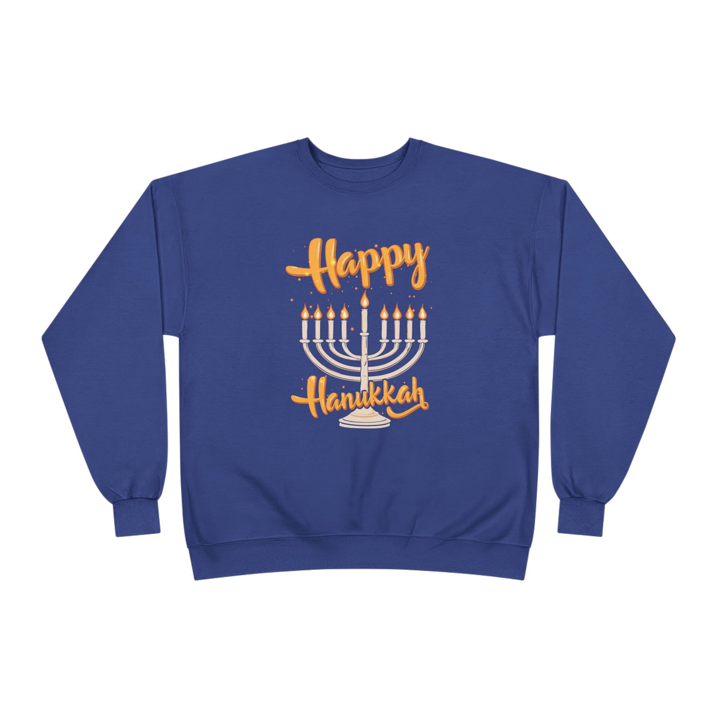 "Happy Hanukkah" Unisex EcoSmart® Crewneck Sweatshirt