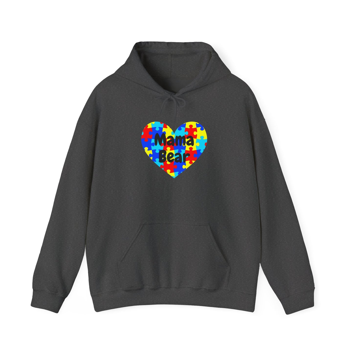 Mama Bear Autism Puzzle Heart Sweatshirt - Autism Awareness Mom Hoodie