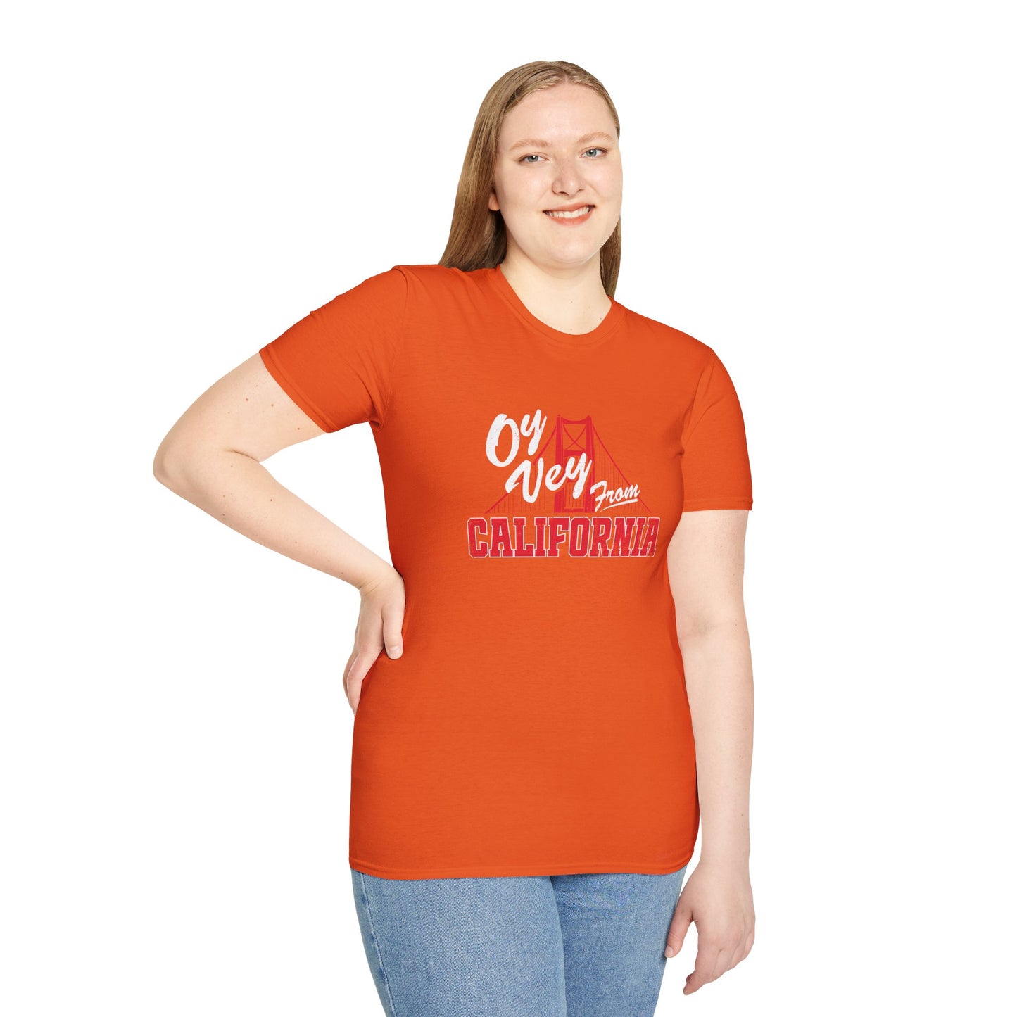 "OY VEY FROM CALIFORNIA" Unisex Softstyle T-Shirt