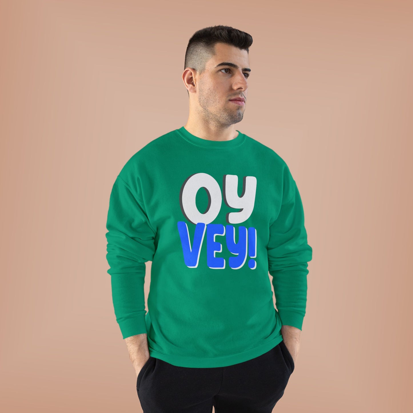 "OY VEY" Unisex EcoSmart® Crewneck Sweatshirt