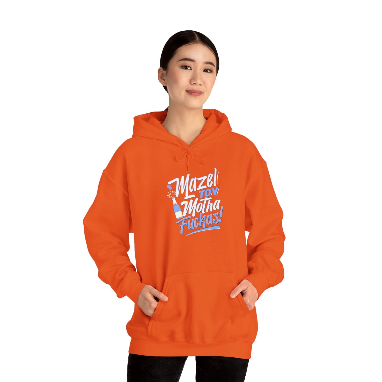 "Mazel Tov Motha Fuckas" Unisex Heavy Blend™ Hooded Sweatshirt