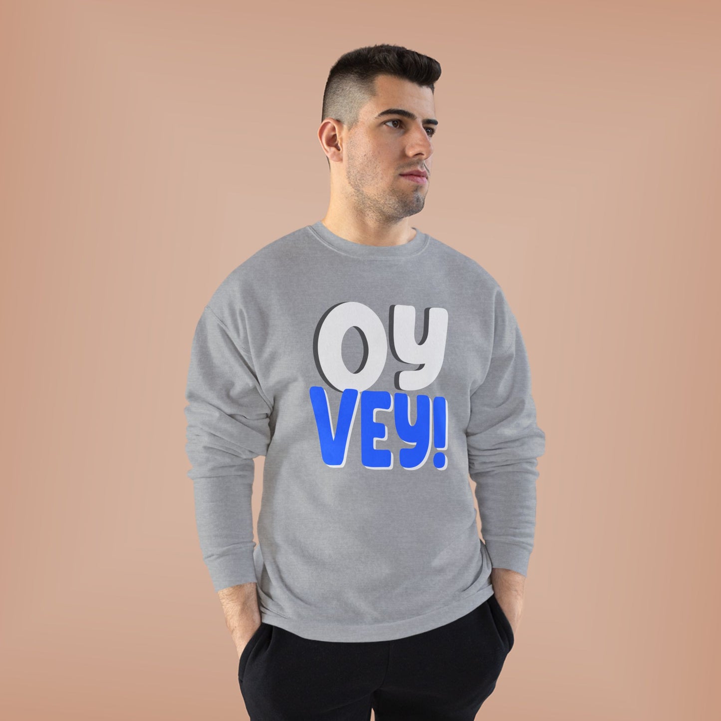 "OY VEY" Unisex EcoSmart® Crewneck Sweatshirt