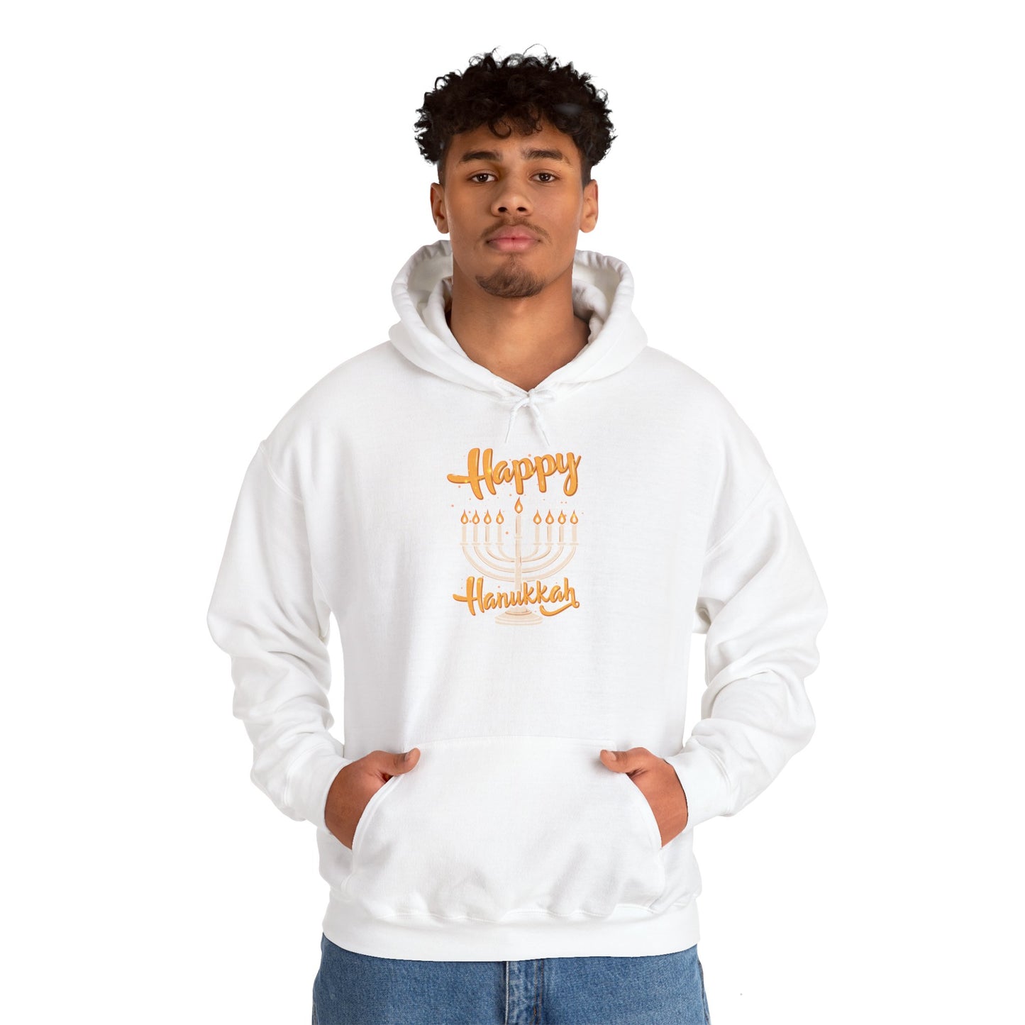 "Happy Hanukkah" Unisex Heavy Blend™ Hooded Sweatshirt