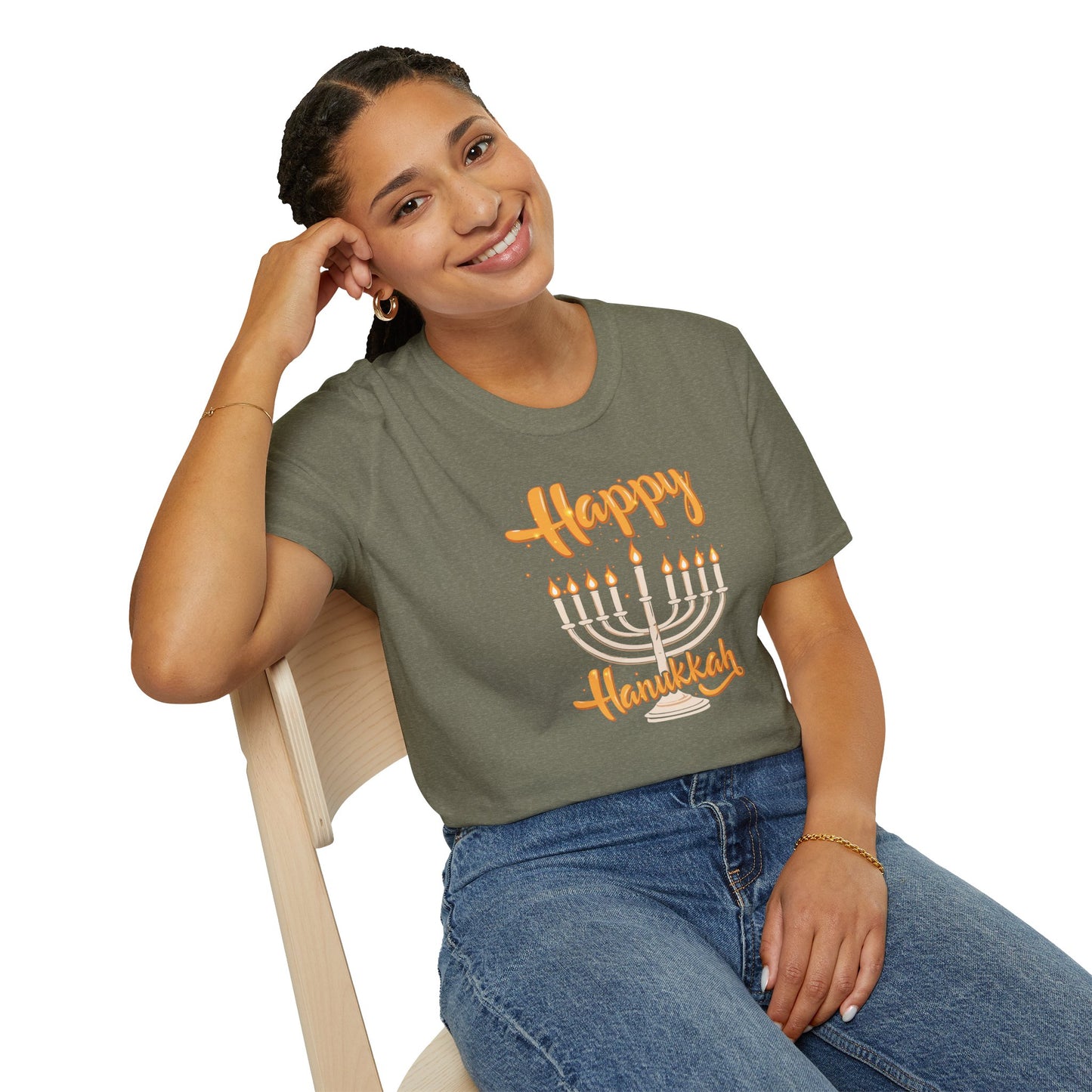 "Happy Hanukkah" Unisex Softstyle T-Shirt