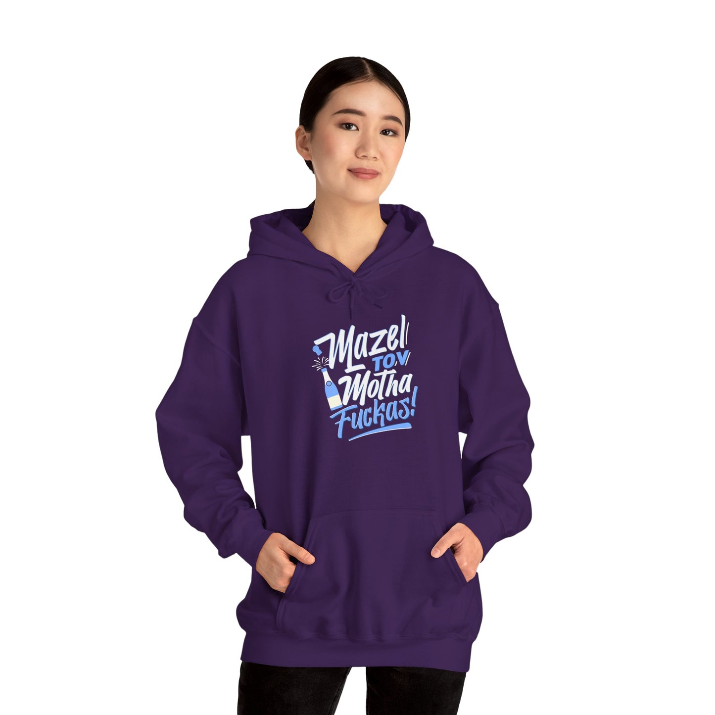 "Mazel Tov Motha Fuckas" Unisex Heavy Blend™ Hooded Sweatshirt