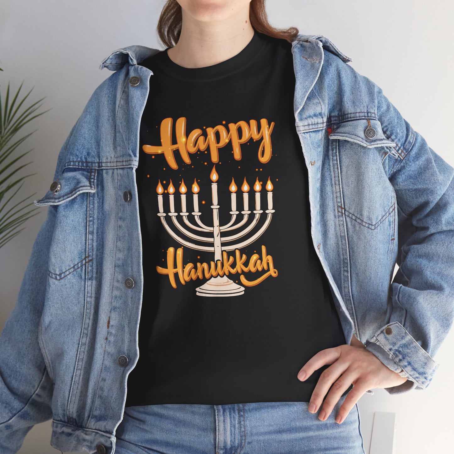 "Happy Hanukkah" Unisex Heavy Cotton Tee