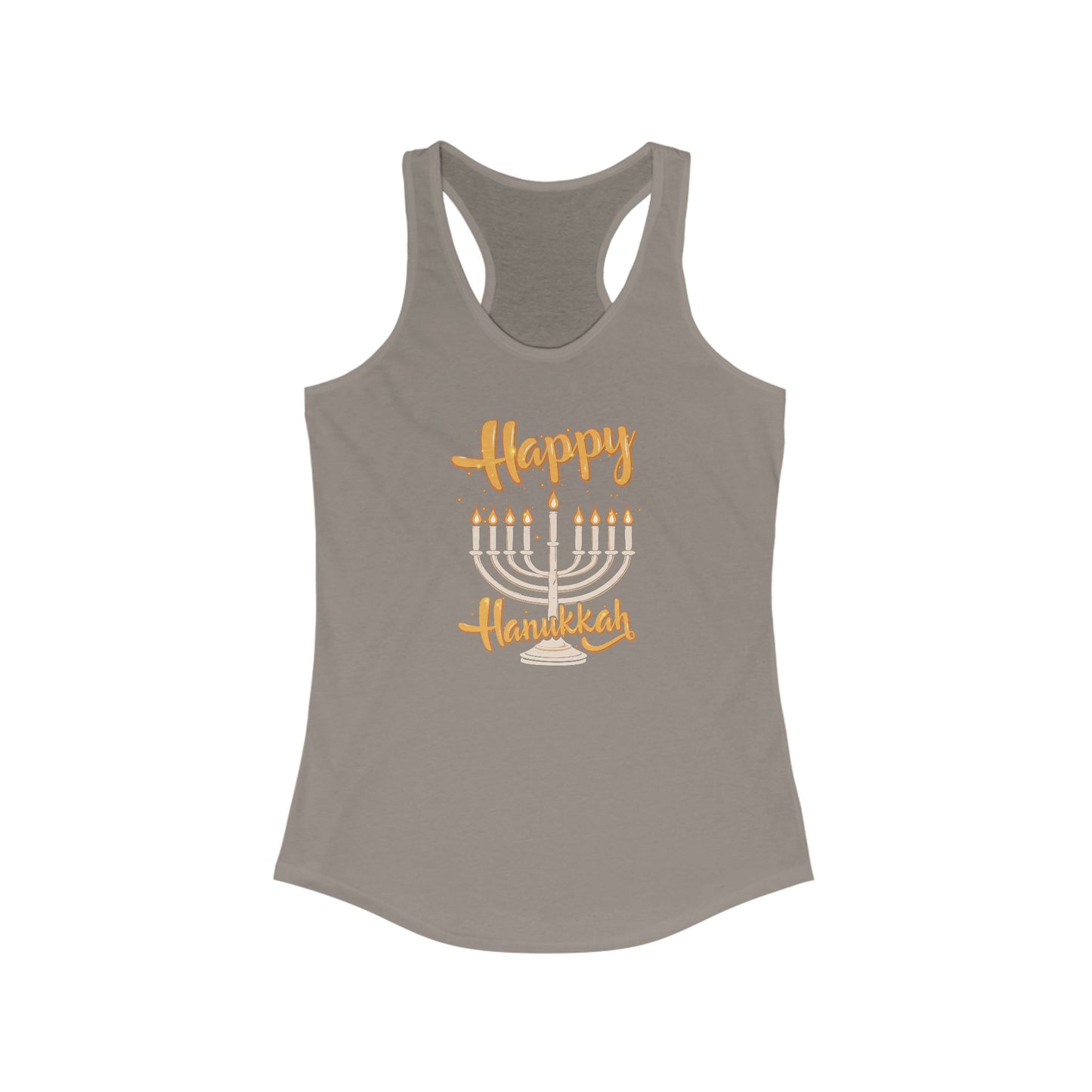 "Happy Hanukkah" Women's Ideal Racerback Tank