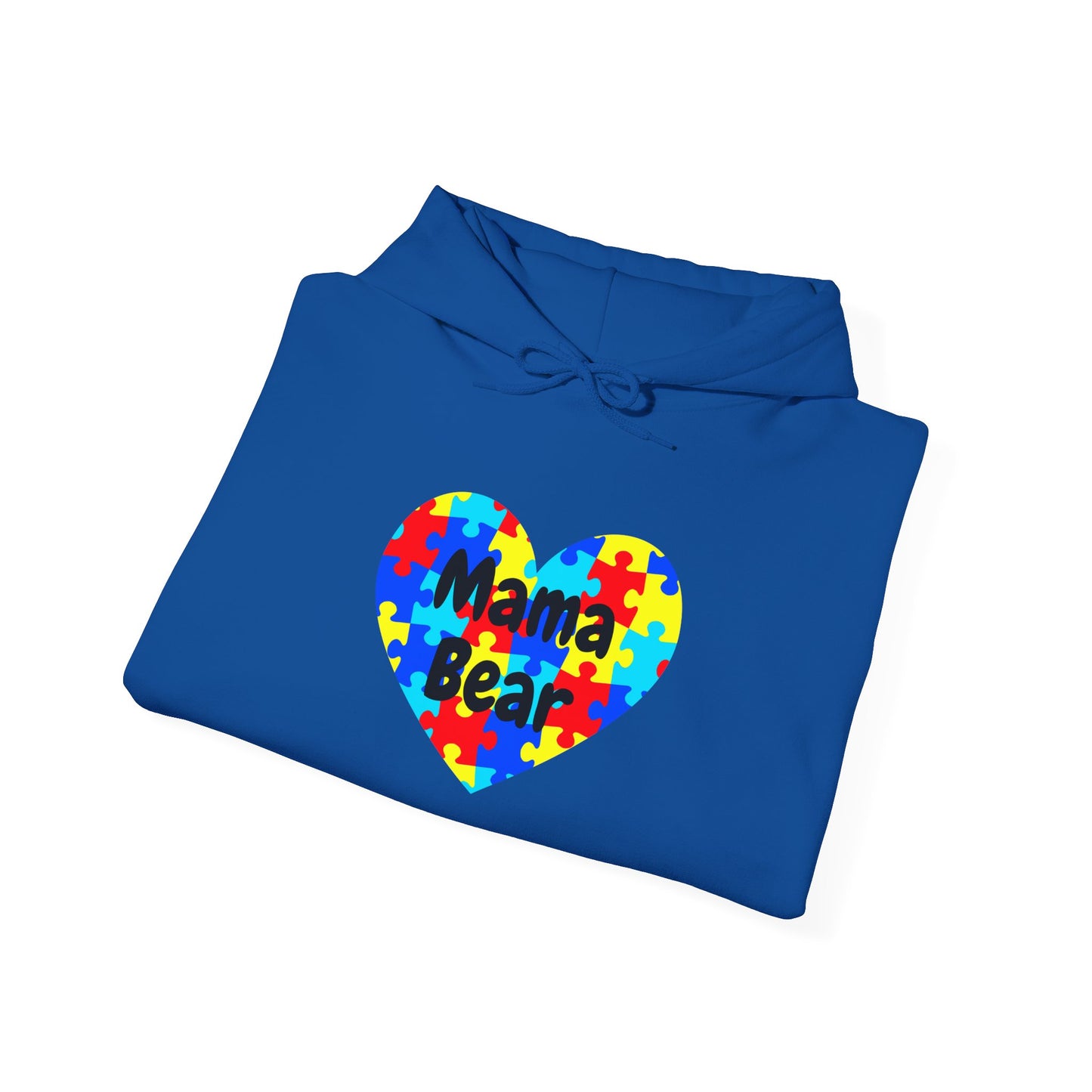 Mama Bear Autism Puzzle Heart Sweatshirt - Autism Awareness Mom Hoodie