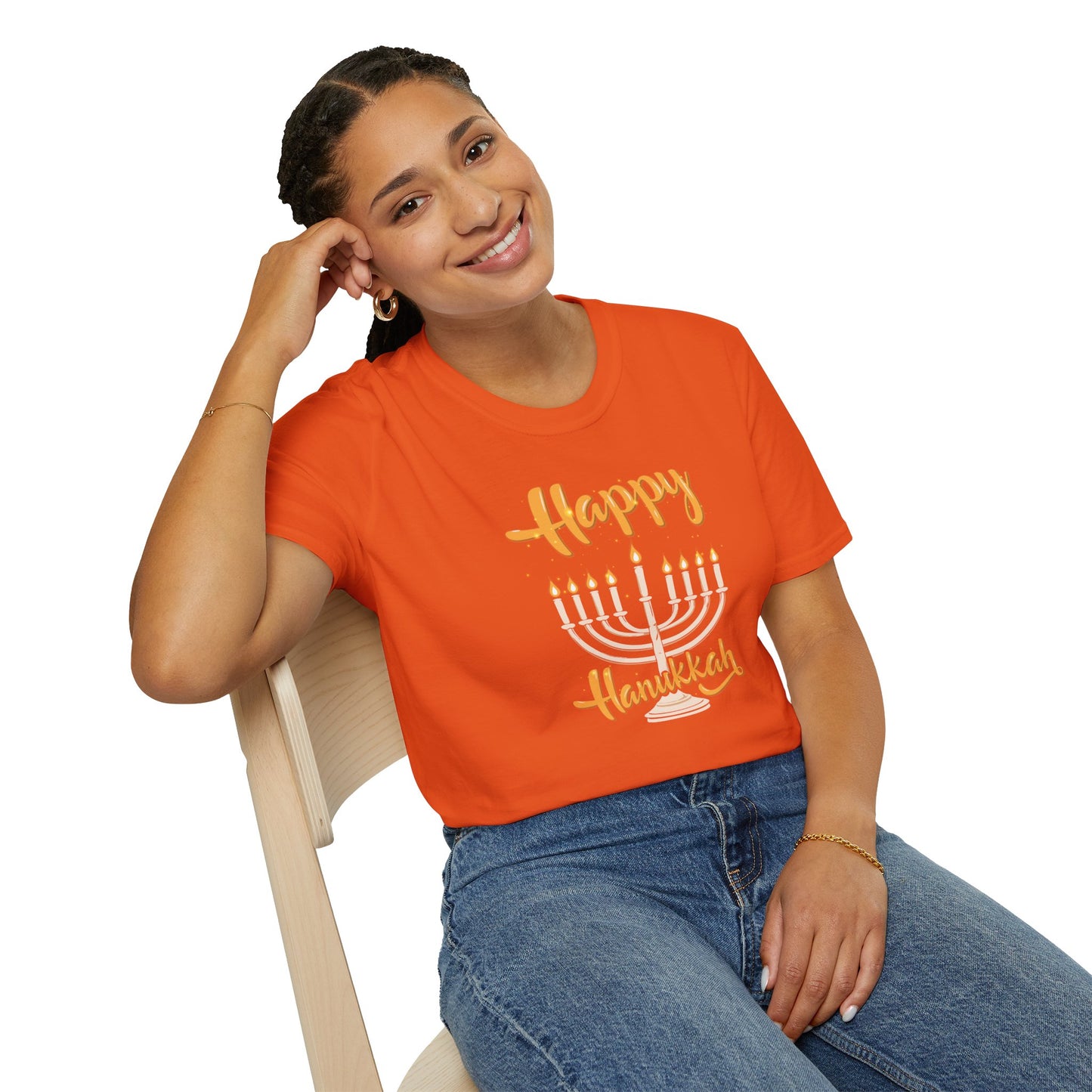 "Happy Hanukkah" Unisex Softstyle T-Shirt