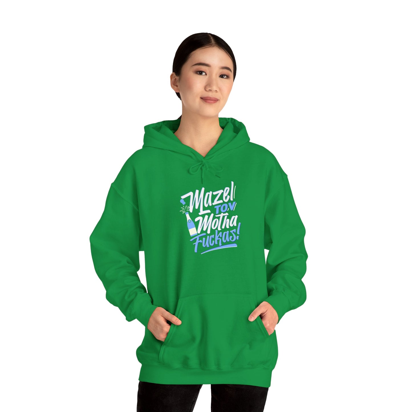 "Mazel Tov Motha Fuckas" Unisex Heavy Blend™ Hooded Sweatshirt