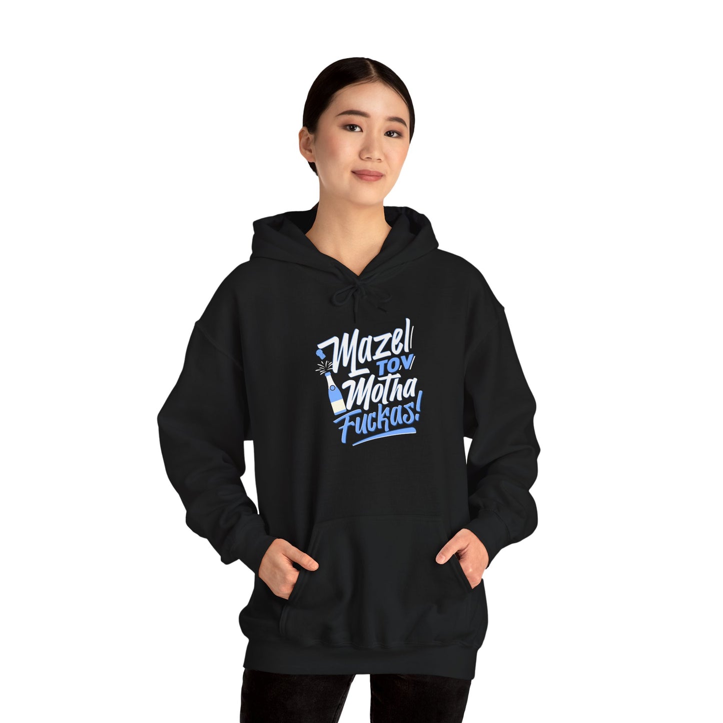 "Mazel Tov Motha Fuckas" Unisex Heavy Blend™ Hooded Sweatshirt