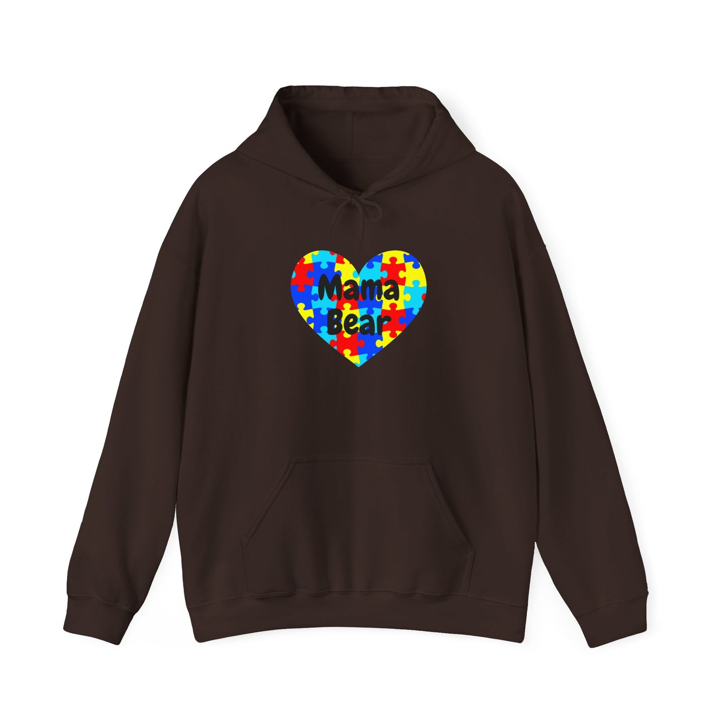 Mama Bear Autism Puzzle Heart Sweatshirt - Autism Awareness Mom Hoodie