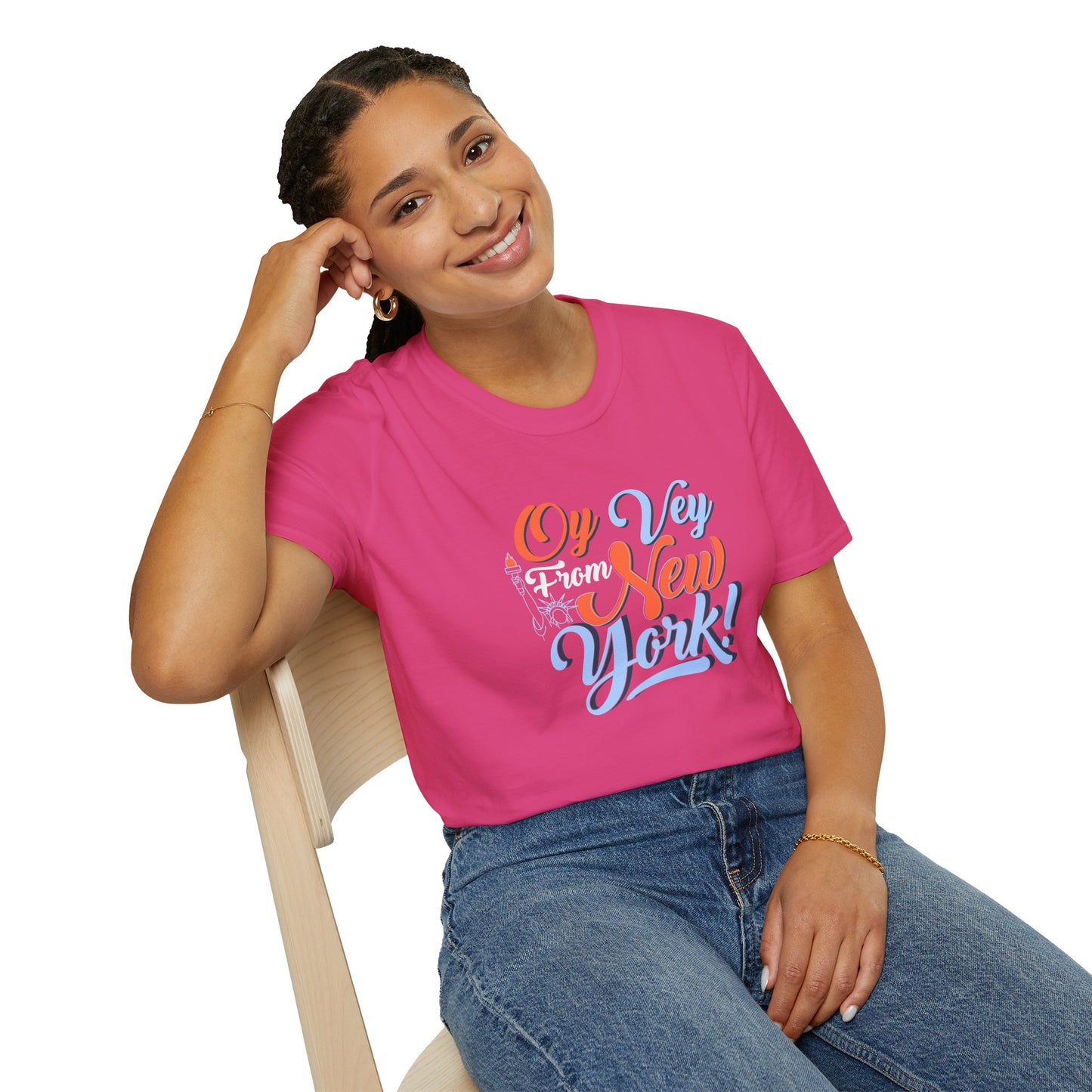 "OY VEY FROM NEW YORK" Unisex Softstyle T-Shirt