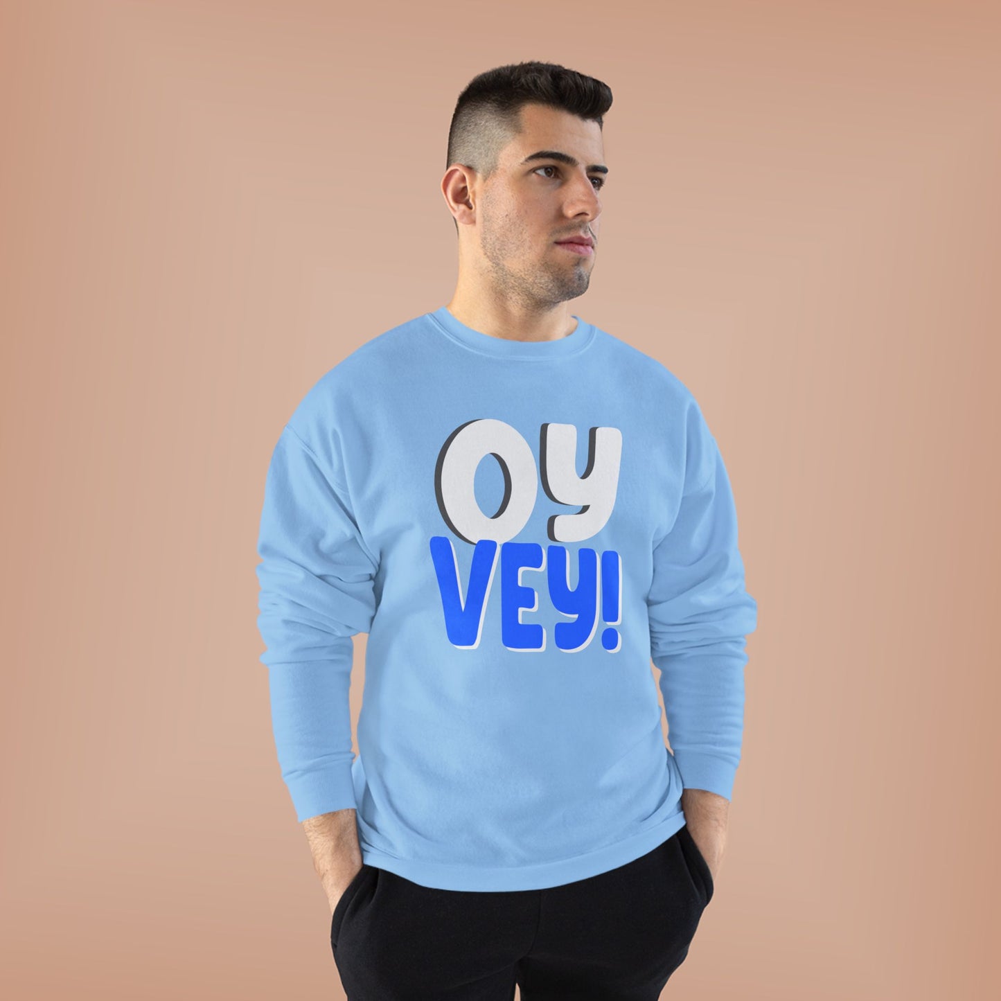 "OY VEY" Unisex EcoSmart® Crewneck Sweatshirt